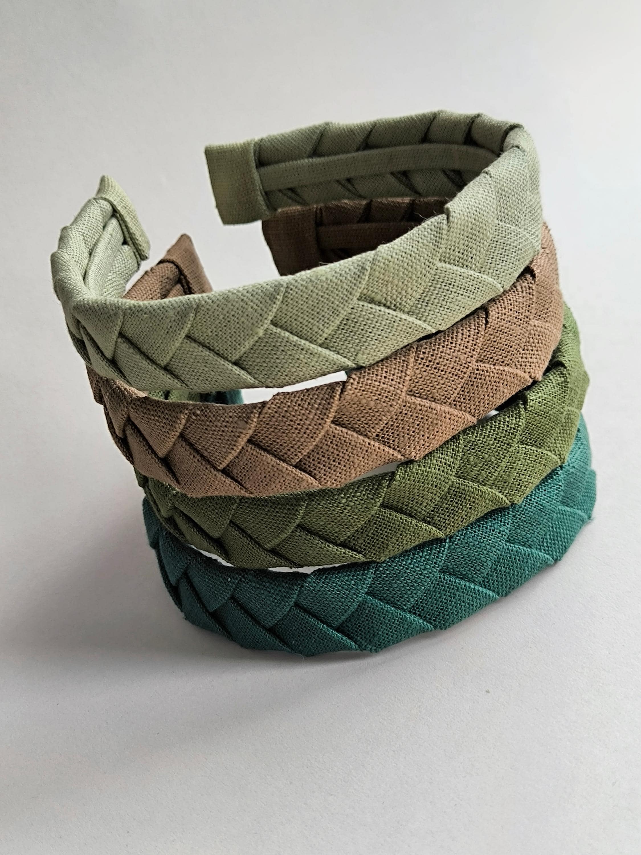 Linen Flat Braided Hairband