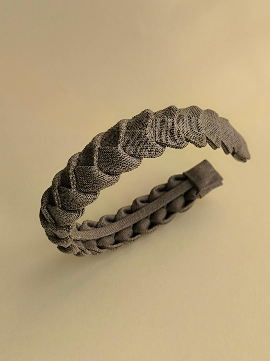 Earth Brown Linen Braided Headband
