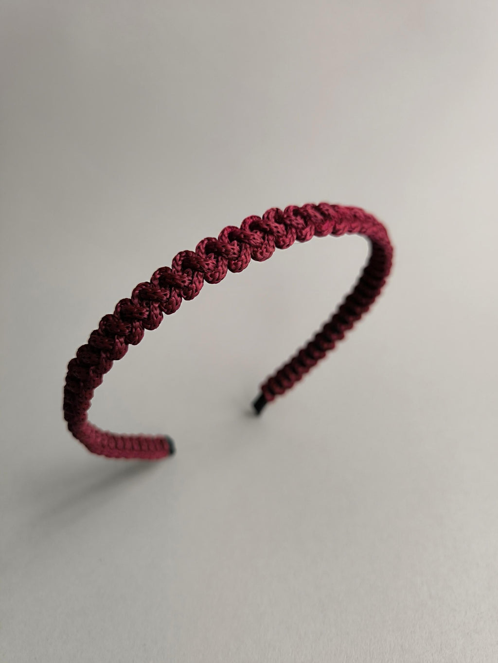 Burgundy Macramé Headband