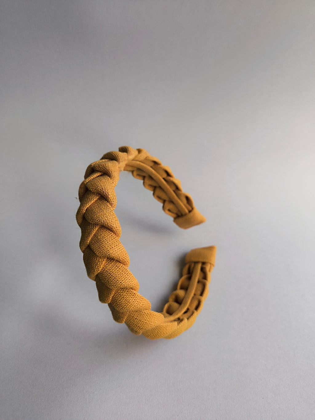Honey Yellow Linen Braided Headband