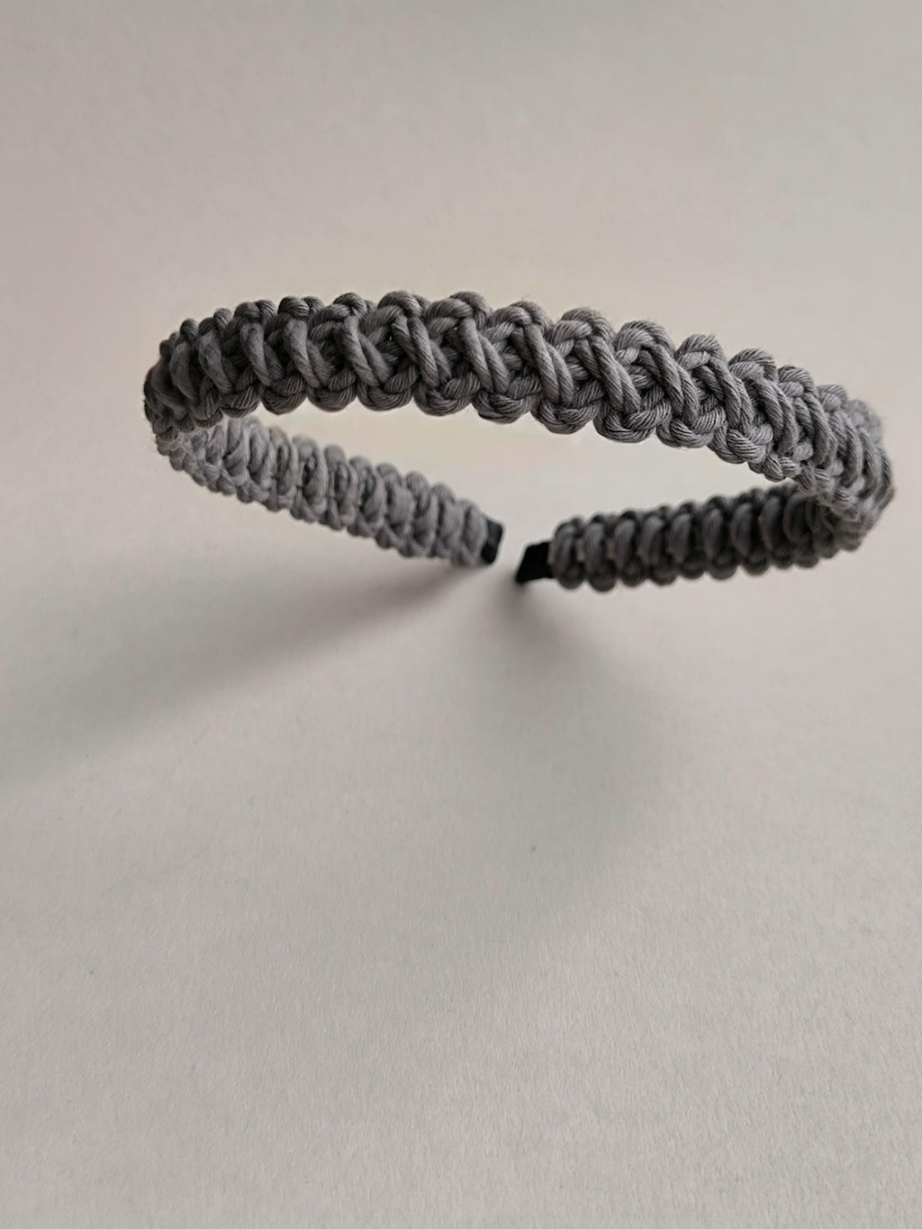 Grey Macrame Headband