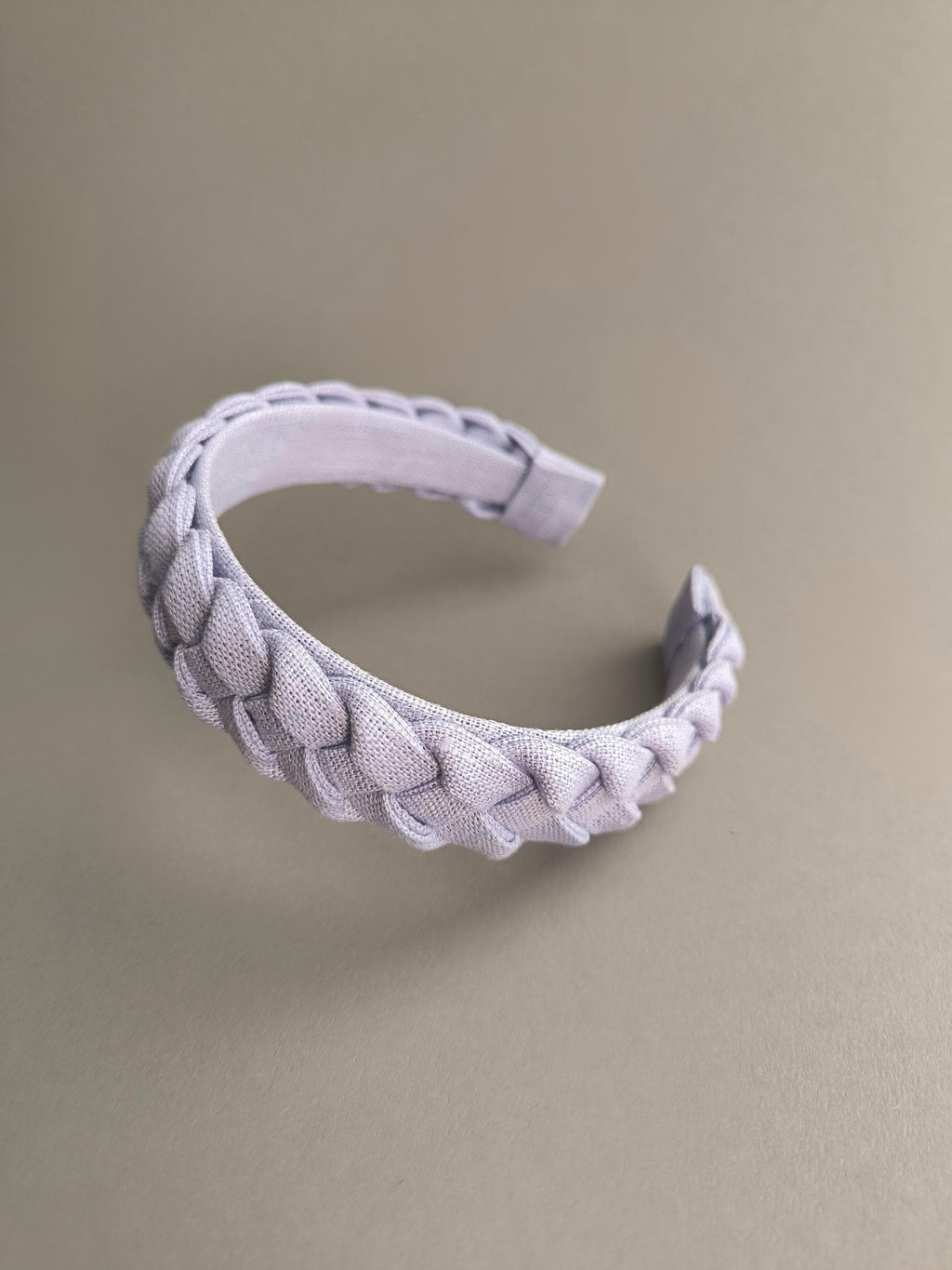 Lilac Linen Braided Hairband