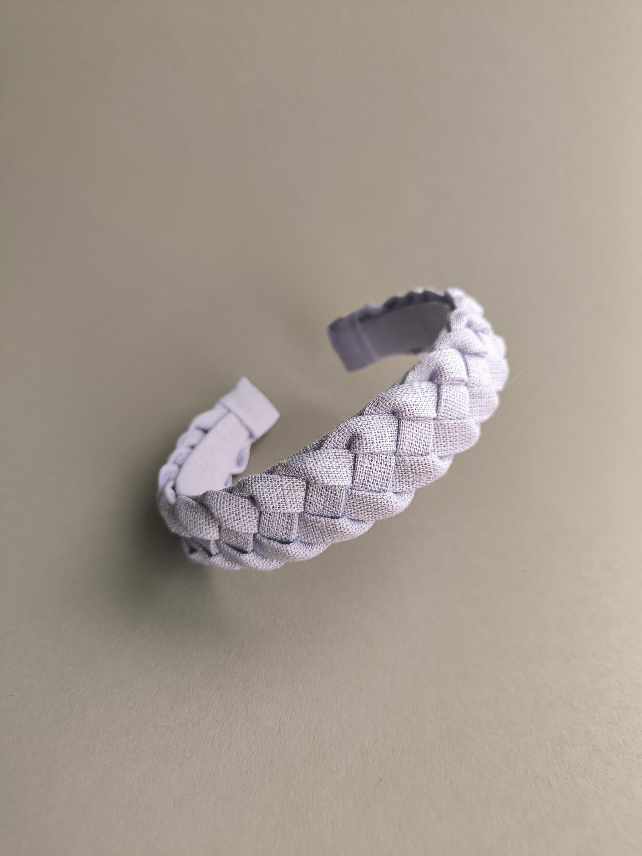 Lilac Linen Braided Hairband
