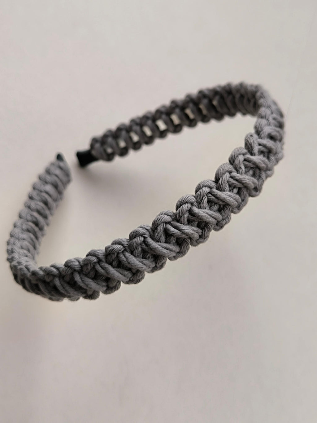 Grey Macrame Headband
