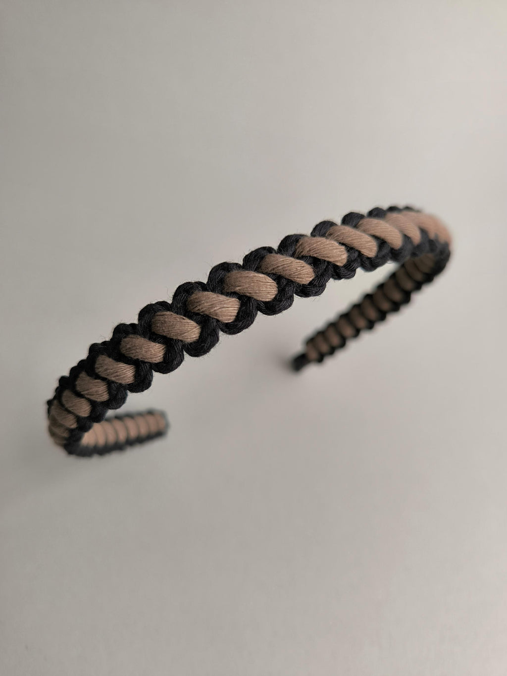 Brown & Black Macramé Headband