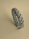 Natural Grey Linen Braided Headband