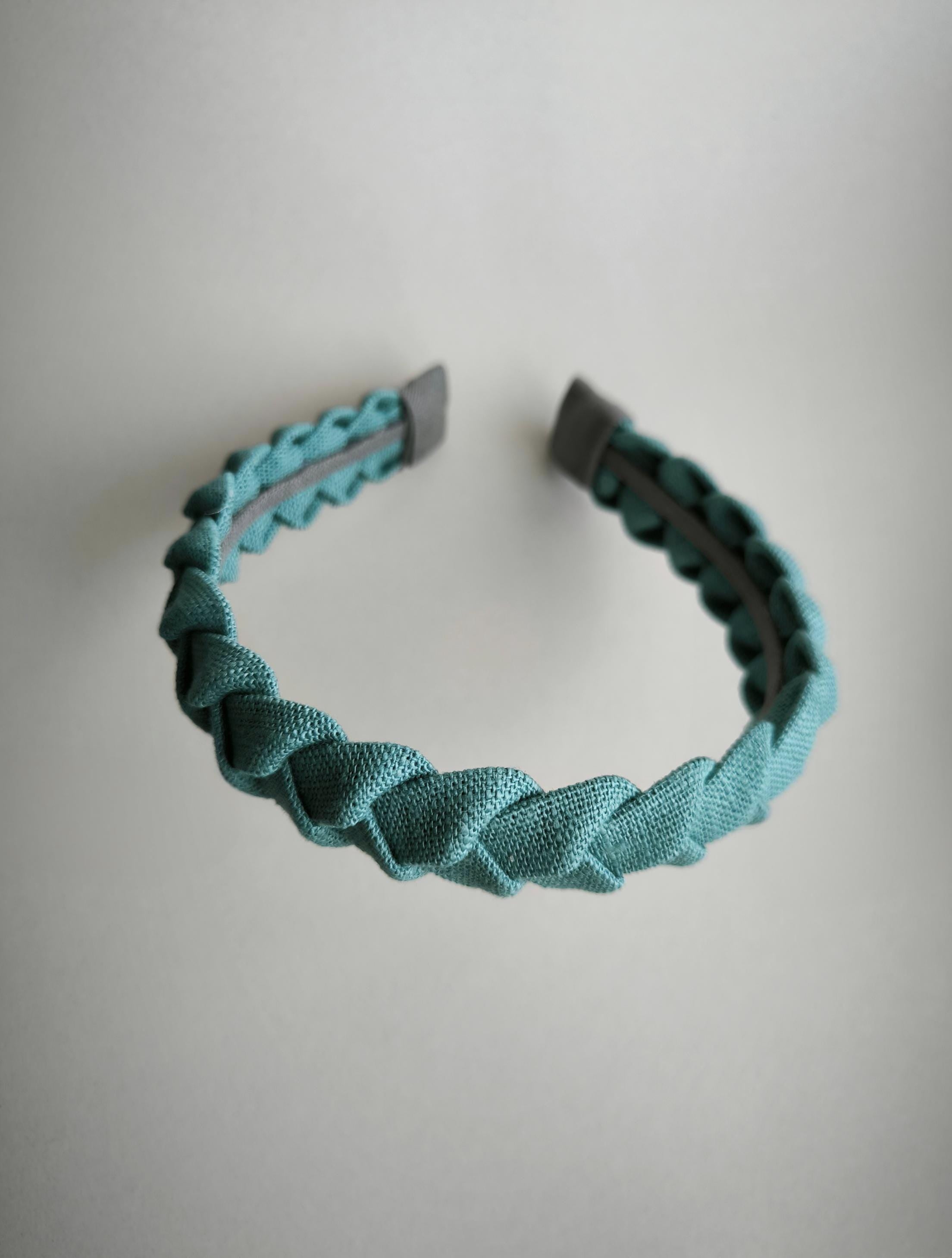 Aqua Green Linen Hairband