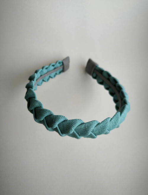 Aqua Green Linen Hairband