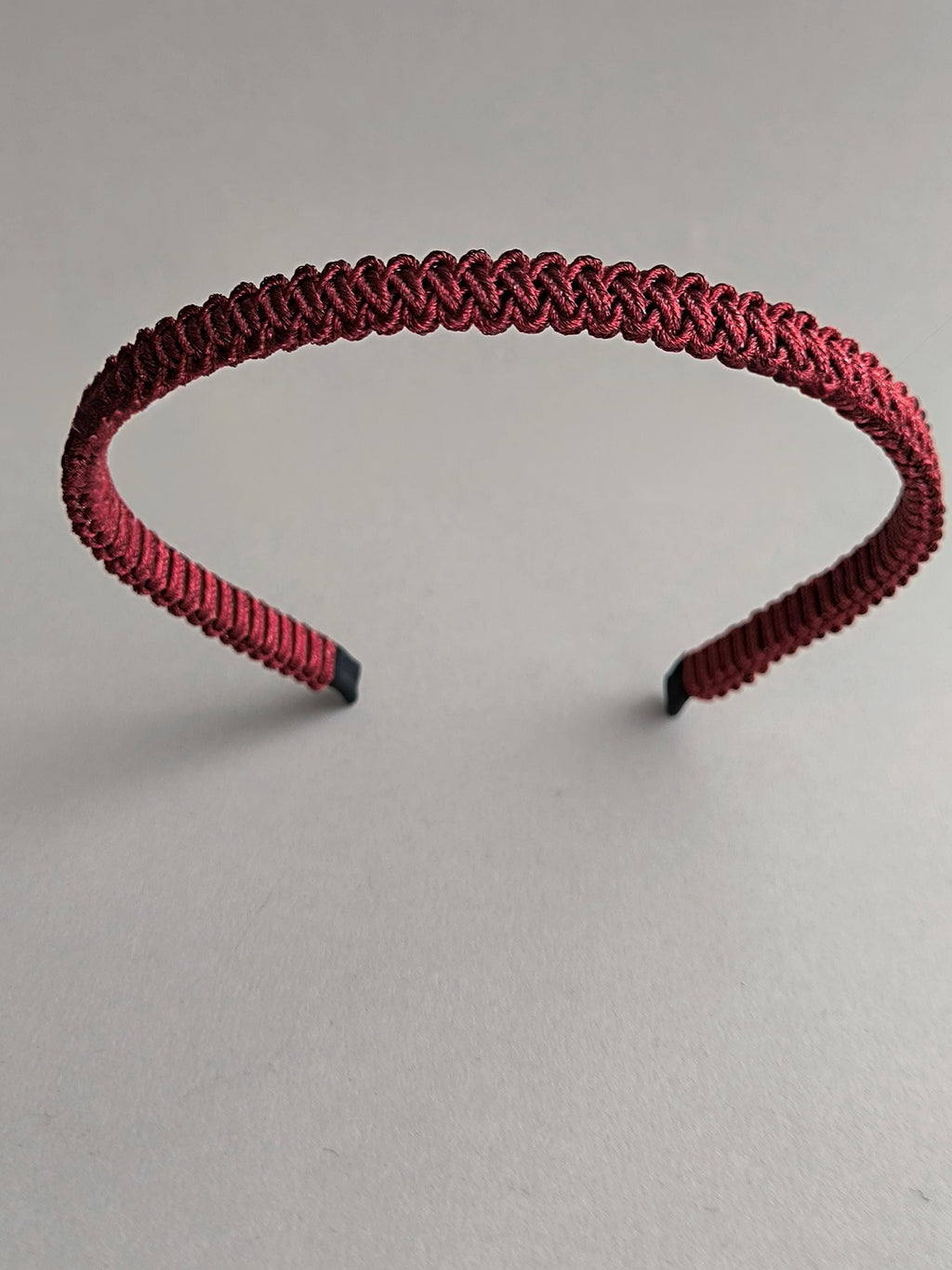 Metallic Red Macrame Headband