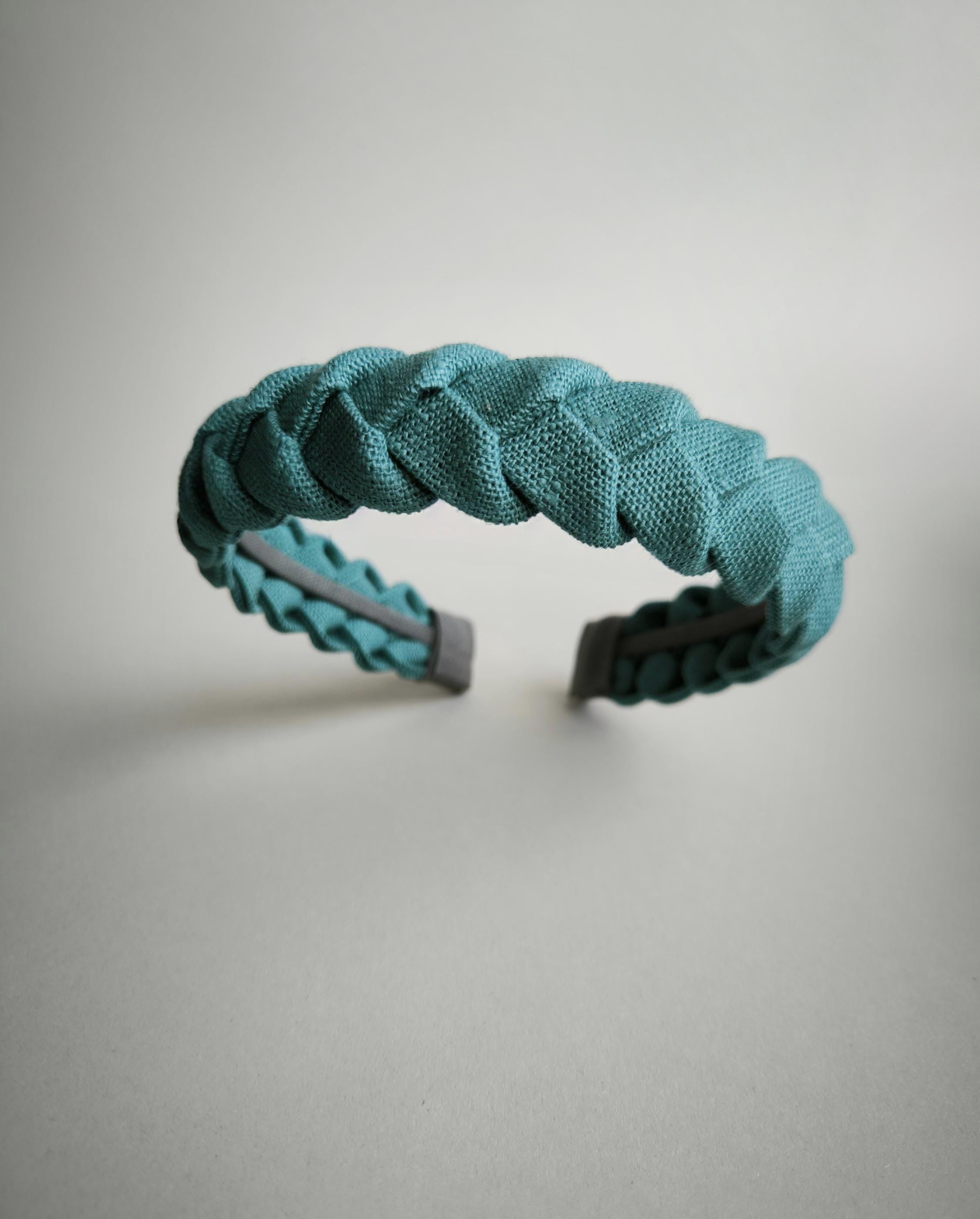 Aqua Green Linen Hairband