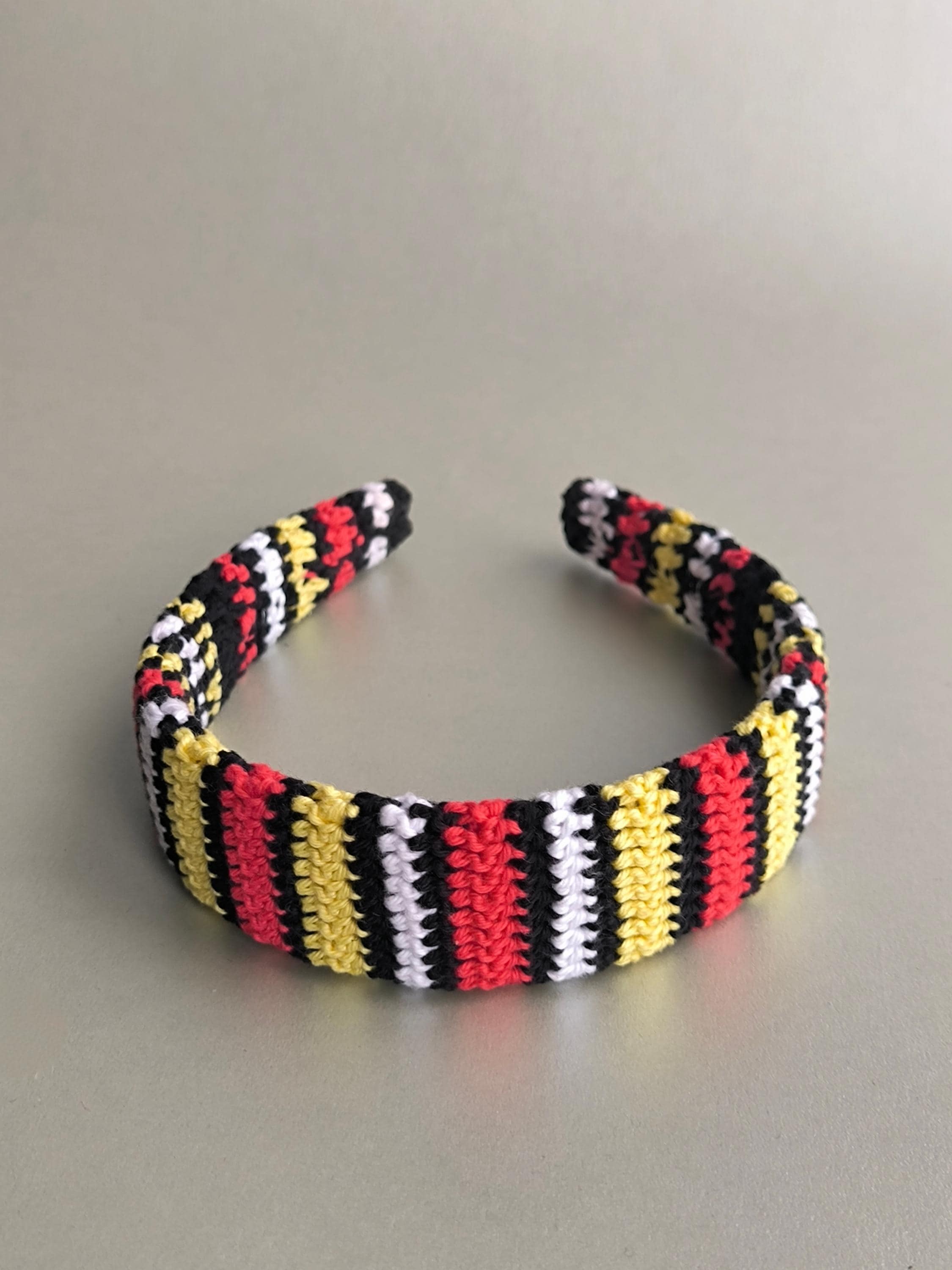 Crochet Striped bright Cotton Headband