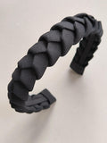 Classic Black Braided Linen Hairband