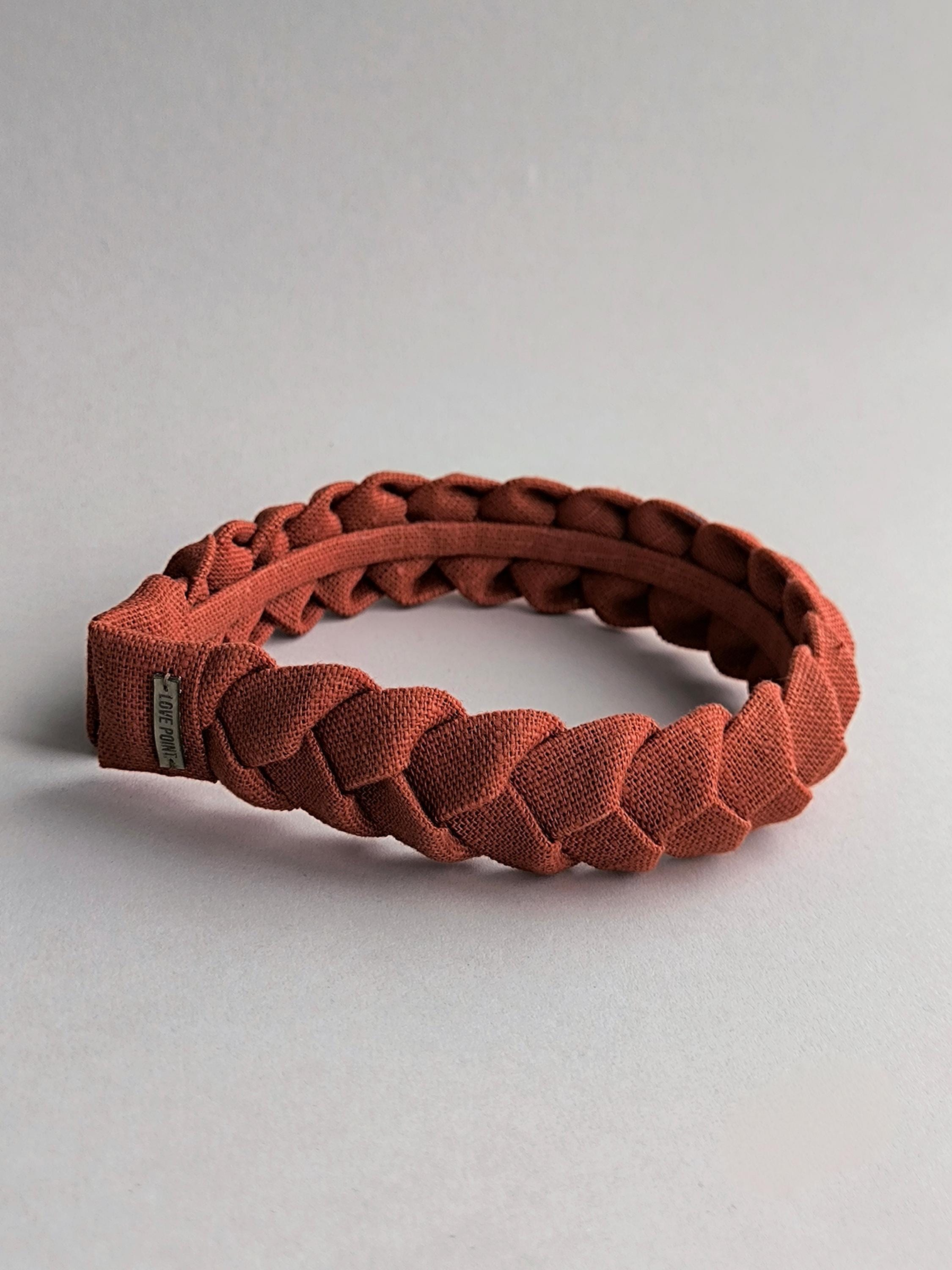 Rust Brown Braided Headband