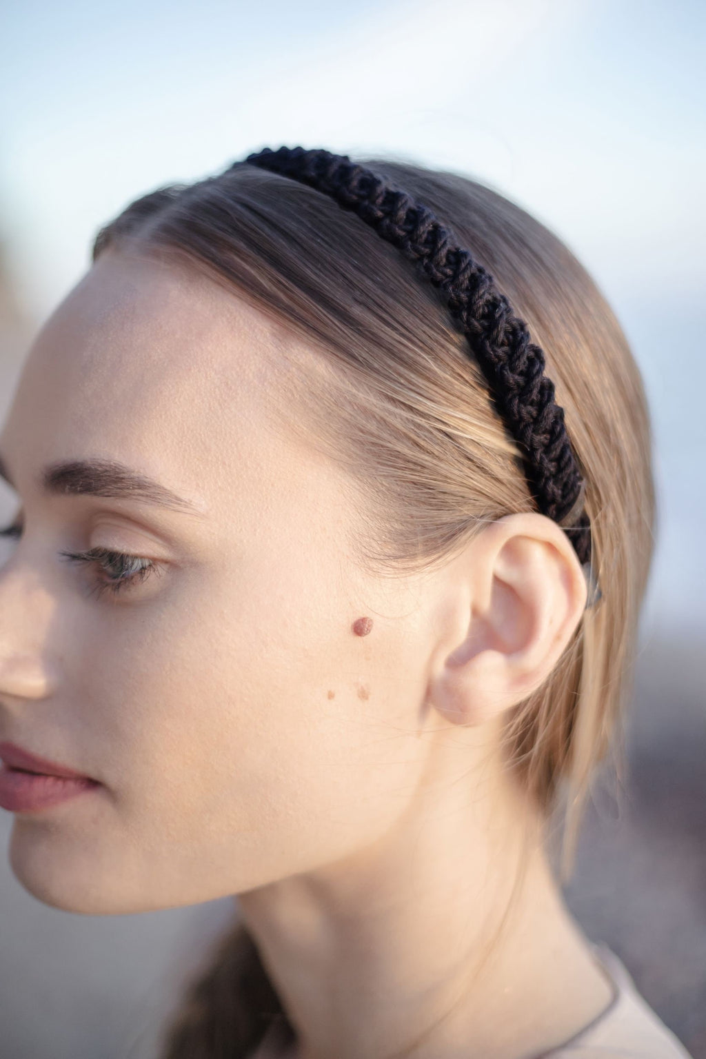 Black Macrame Headband