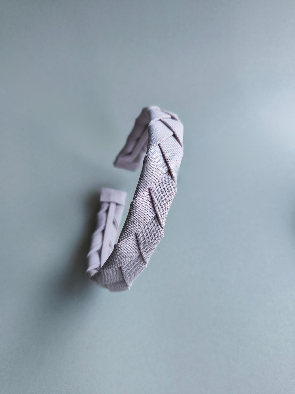 Light Dusty Pink Linen Flat Braided Hairband