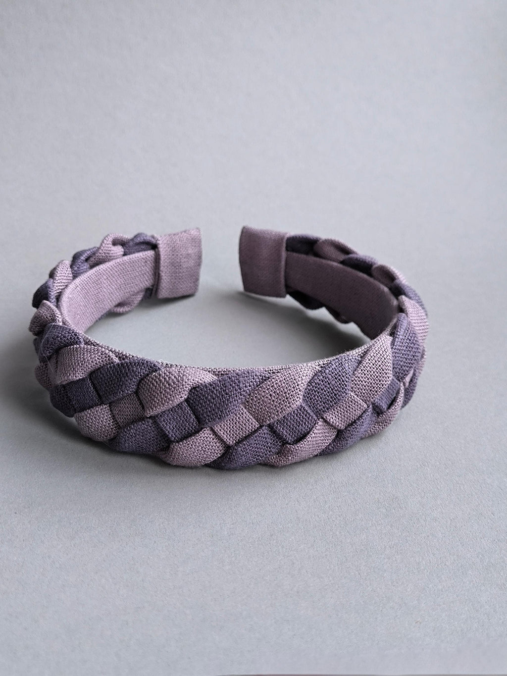Lavender Linen Braided Hairband