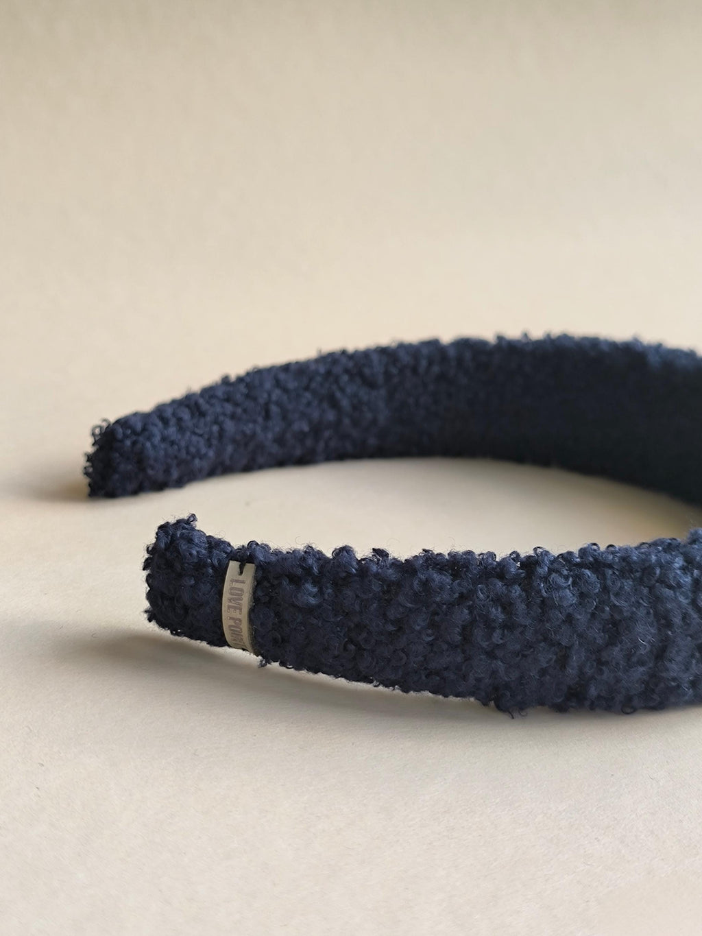 Navy Blue Teddy Hair Band