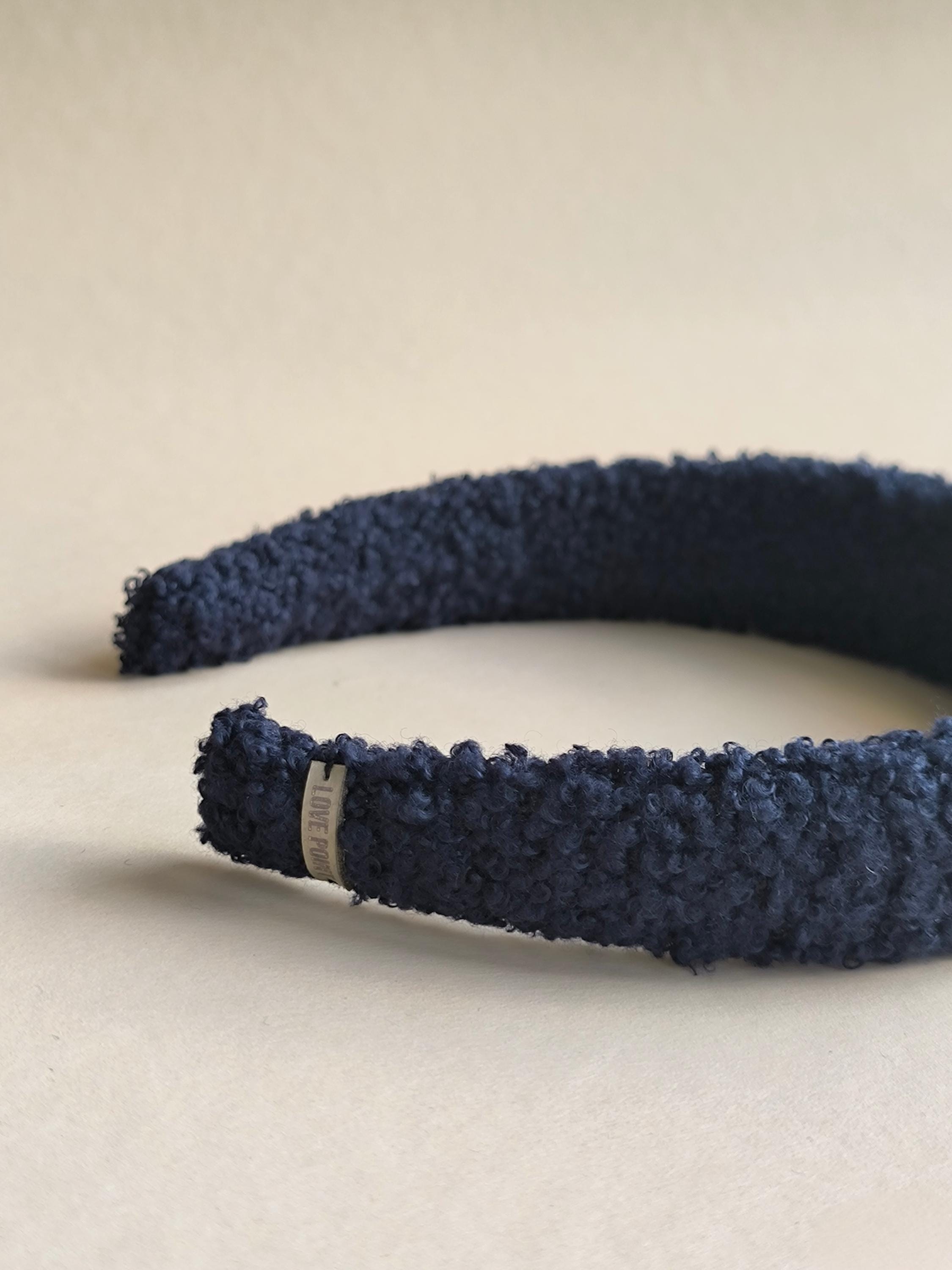 Navy Blue Teddy Hair Band