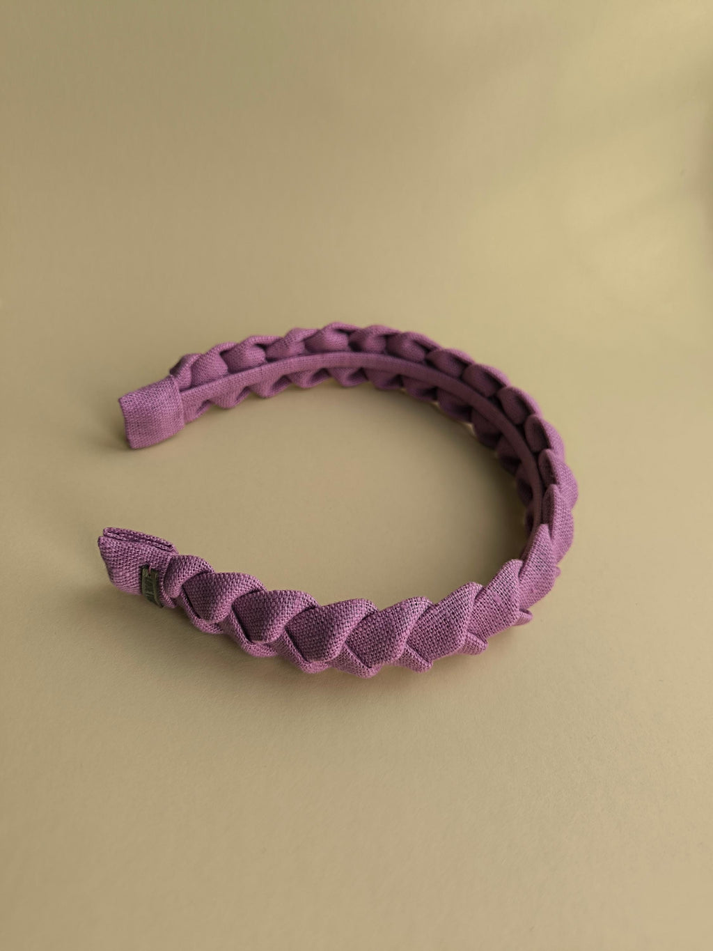 Cherry Blossom Pink Braided Linen Hairband