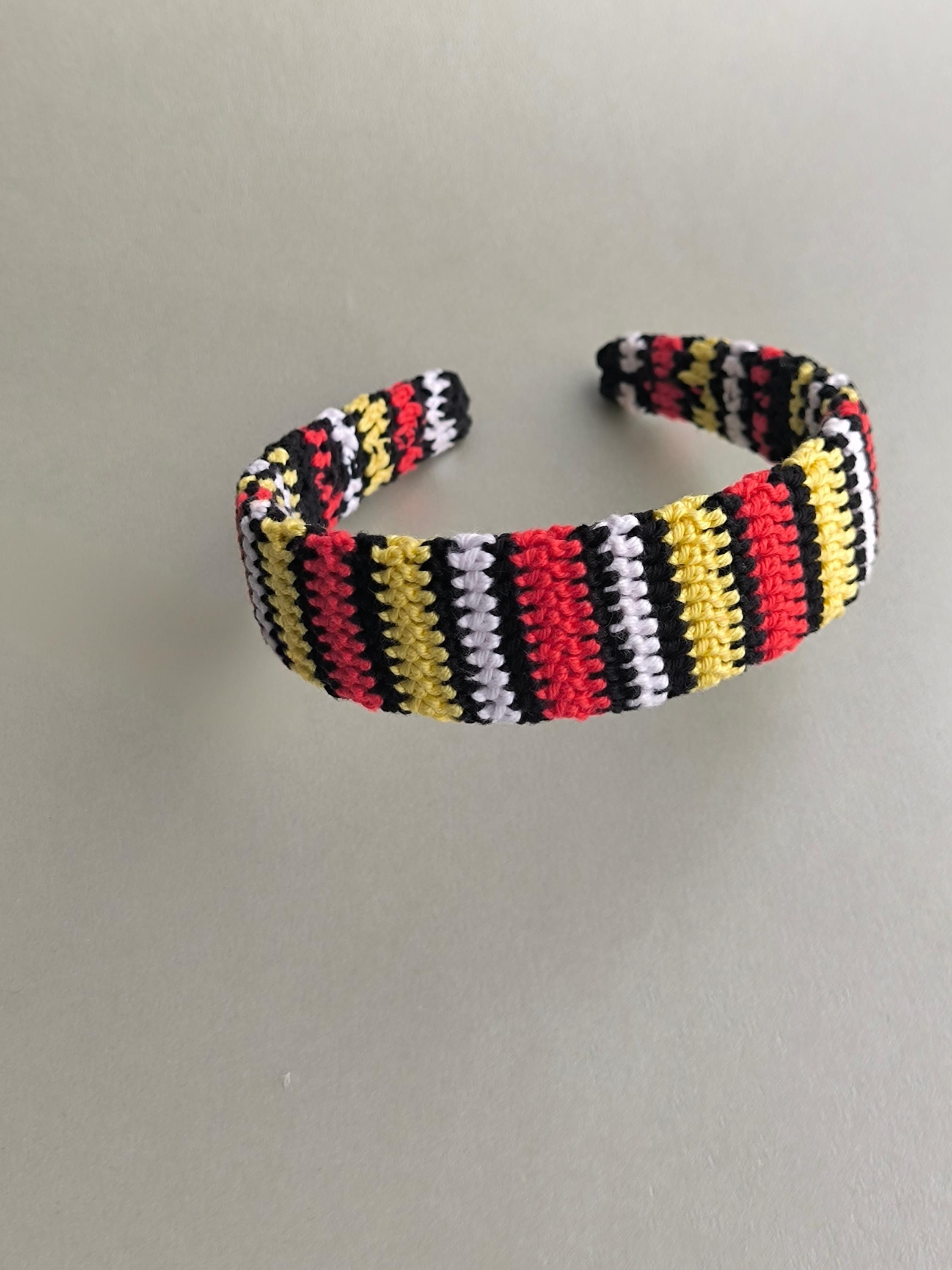 Crochet Striped bright Cotton Headband