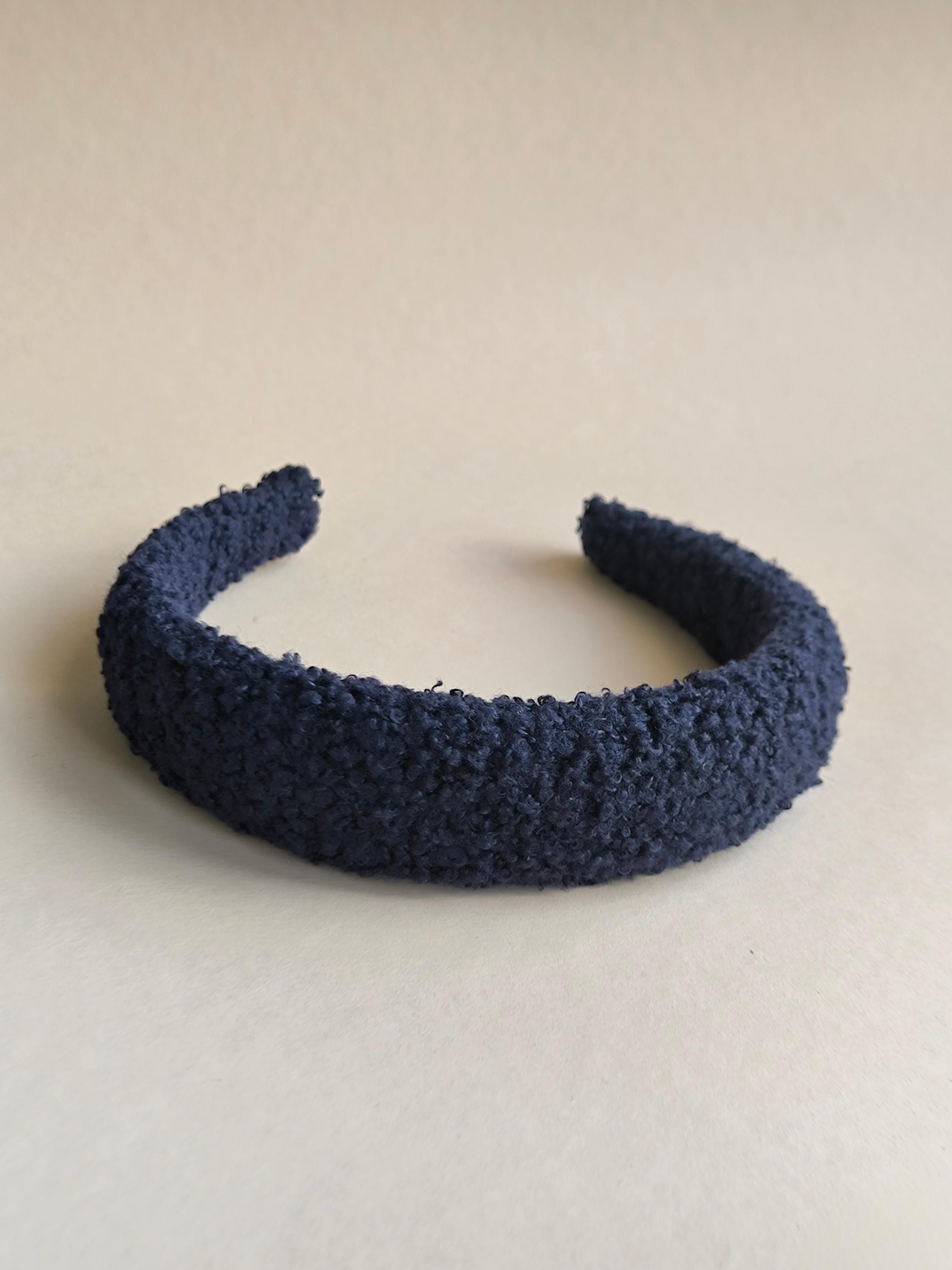 Navy Blue Teddy Hair Band