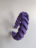 Purple Linen Braided Headband