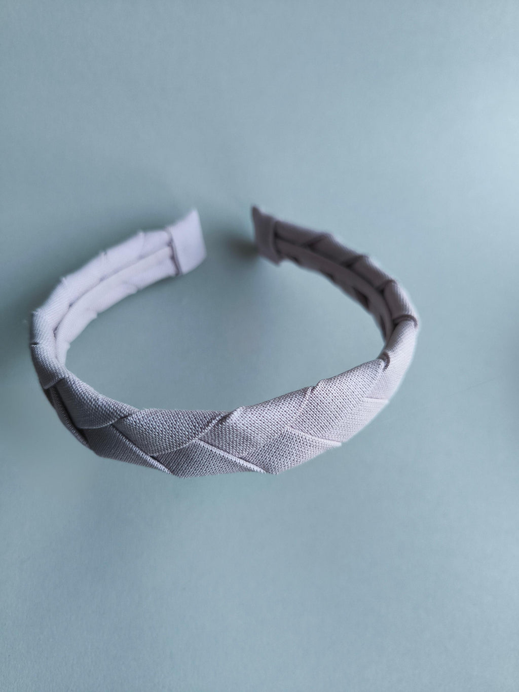 Light Dusty Pink Linen Flat Braided Hairband