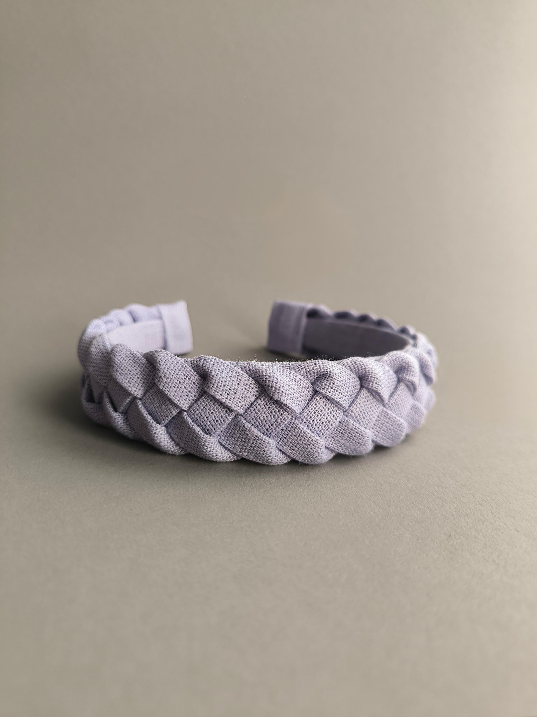Lilac Linen Braided Hairband