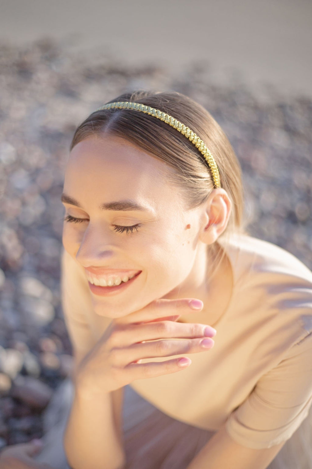 Golden Macramé Headband