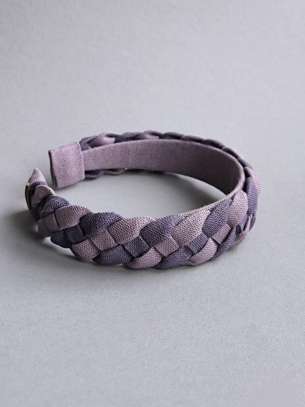 Lavender Linen Braided Hairband