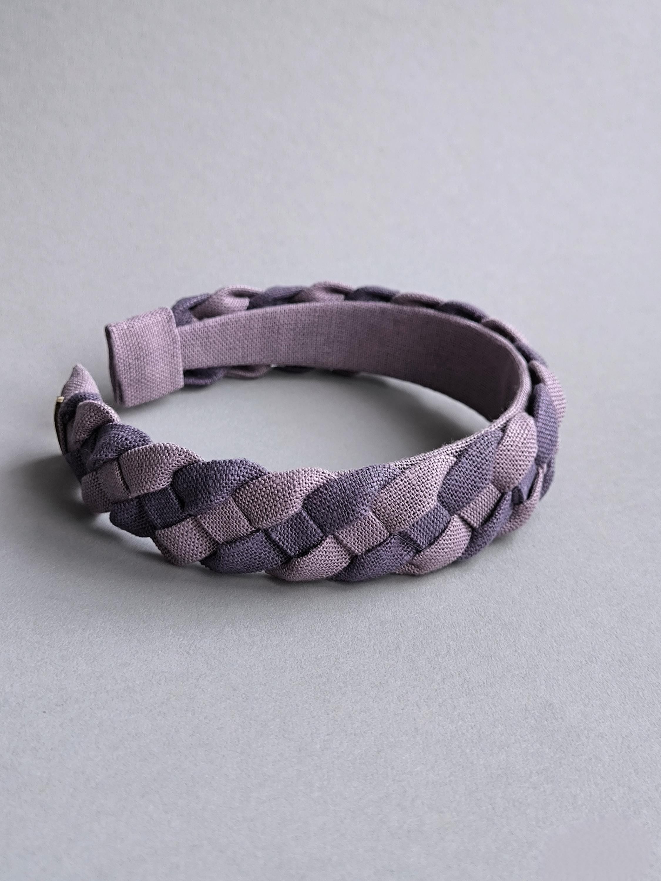 Lavender Linen Braided Hairband