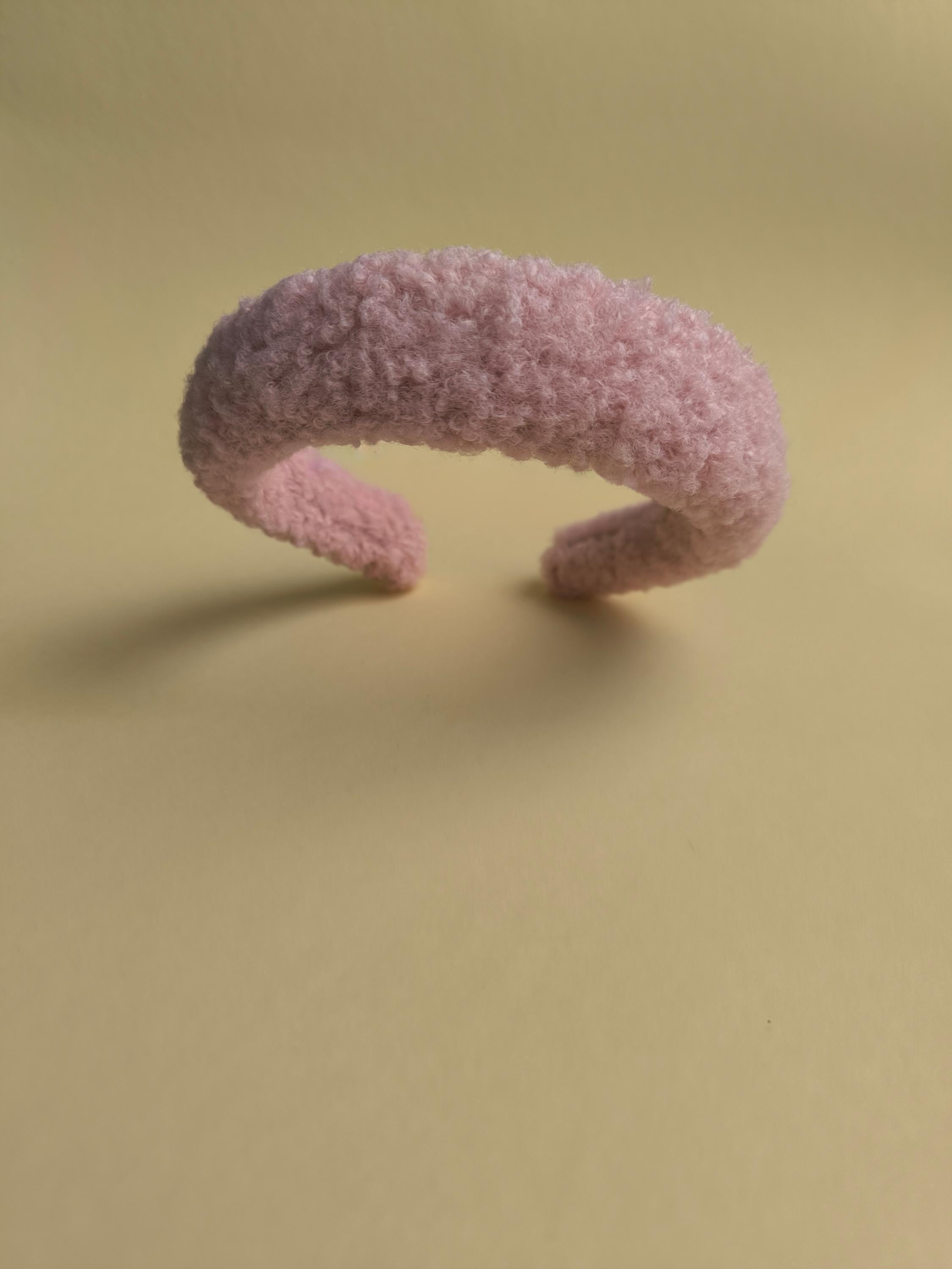 Pink Teddy Hair Band