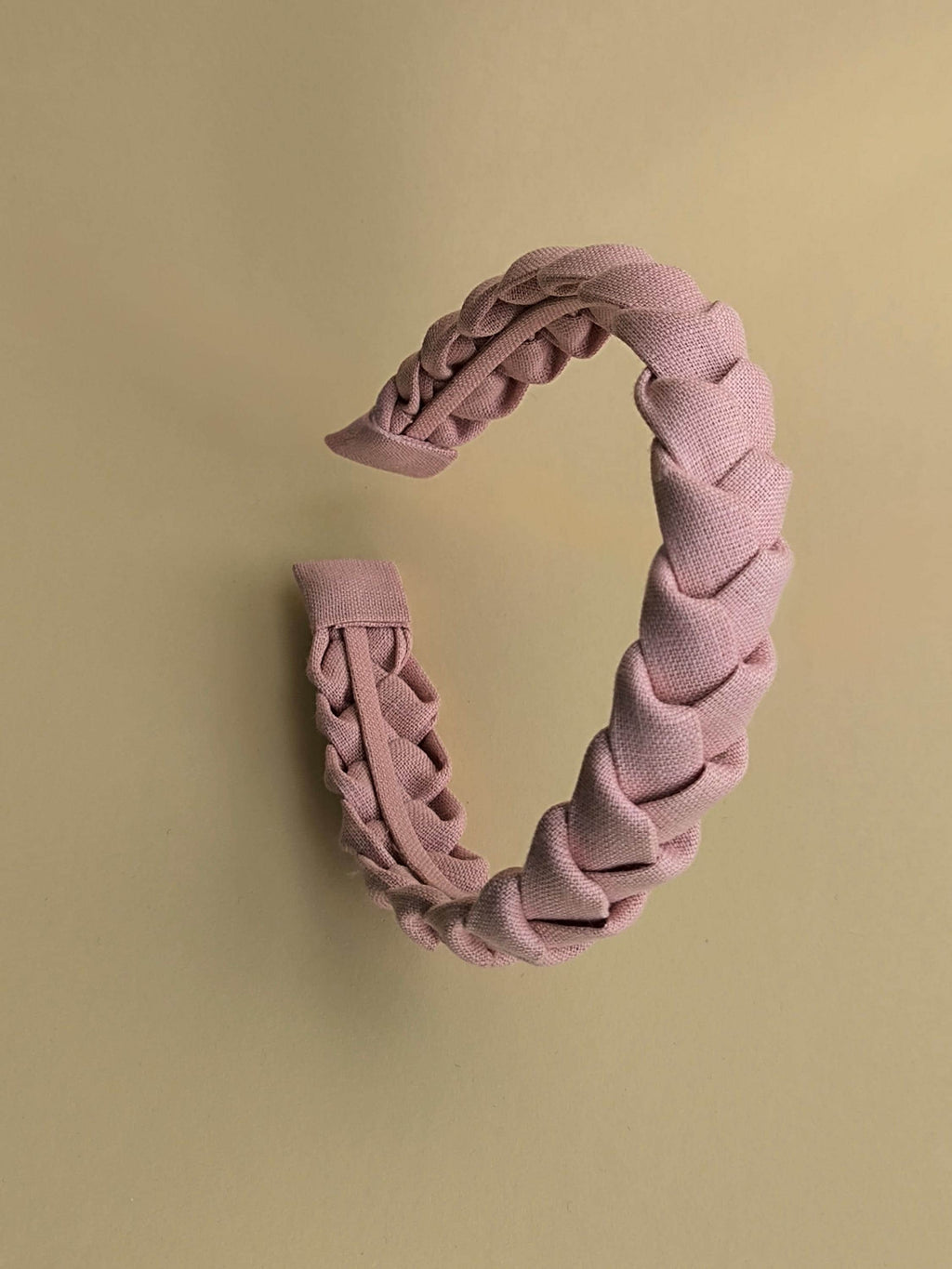 Rose Pink Braided Linen Hairband