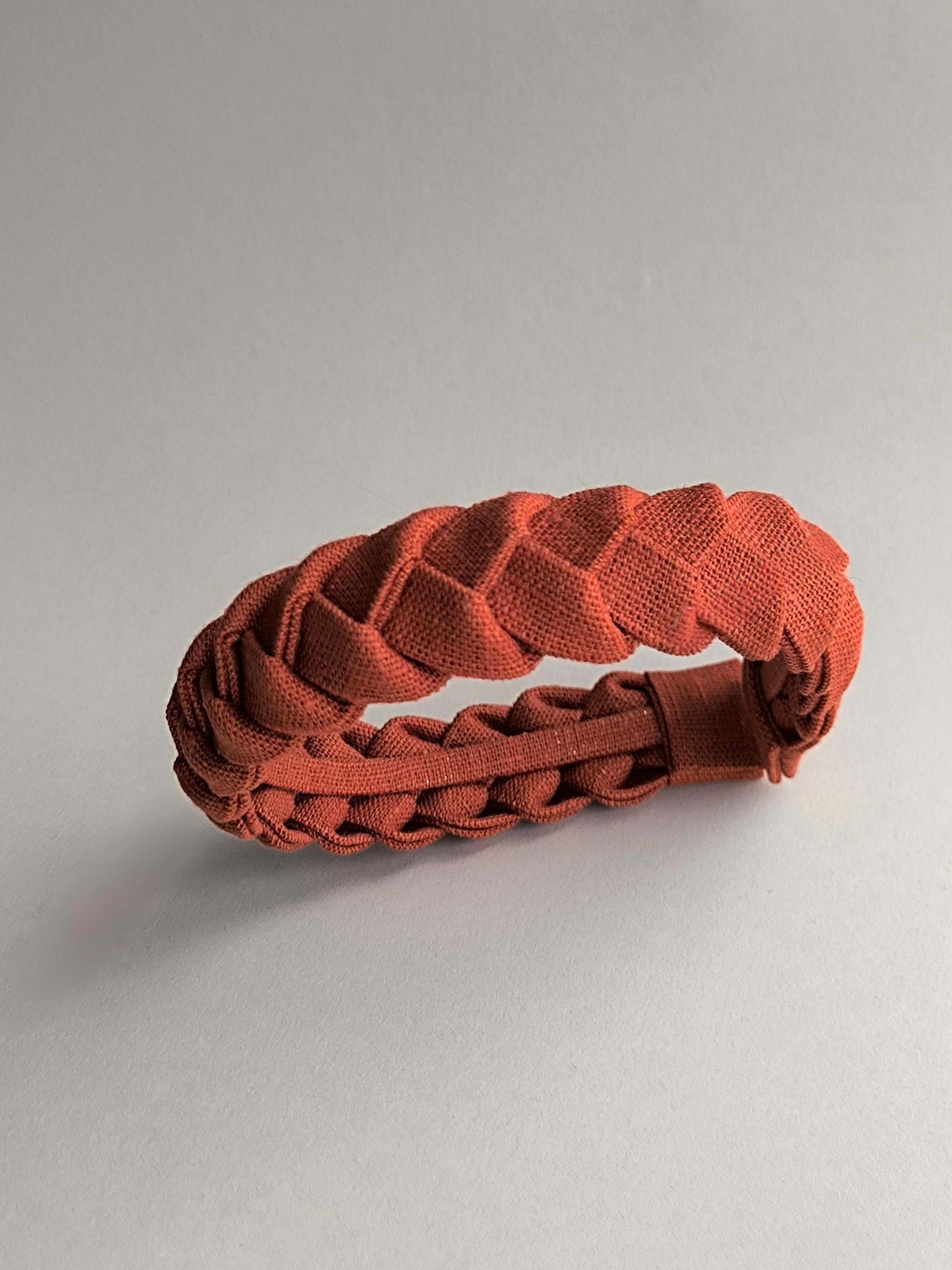 Rust Brown Braided Headband