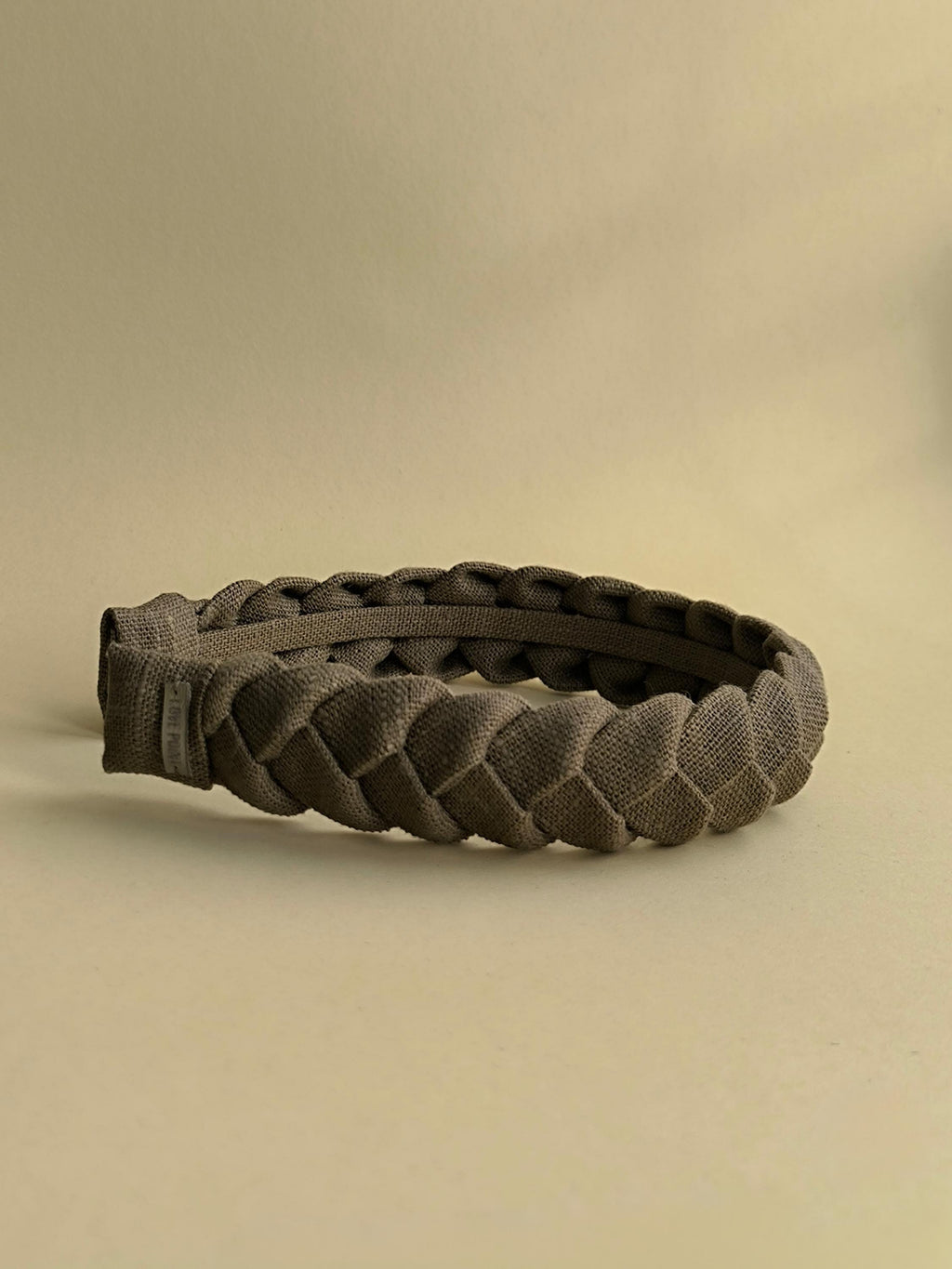 Earth Brown Linen Braided Headband