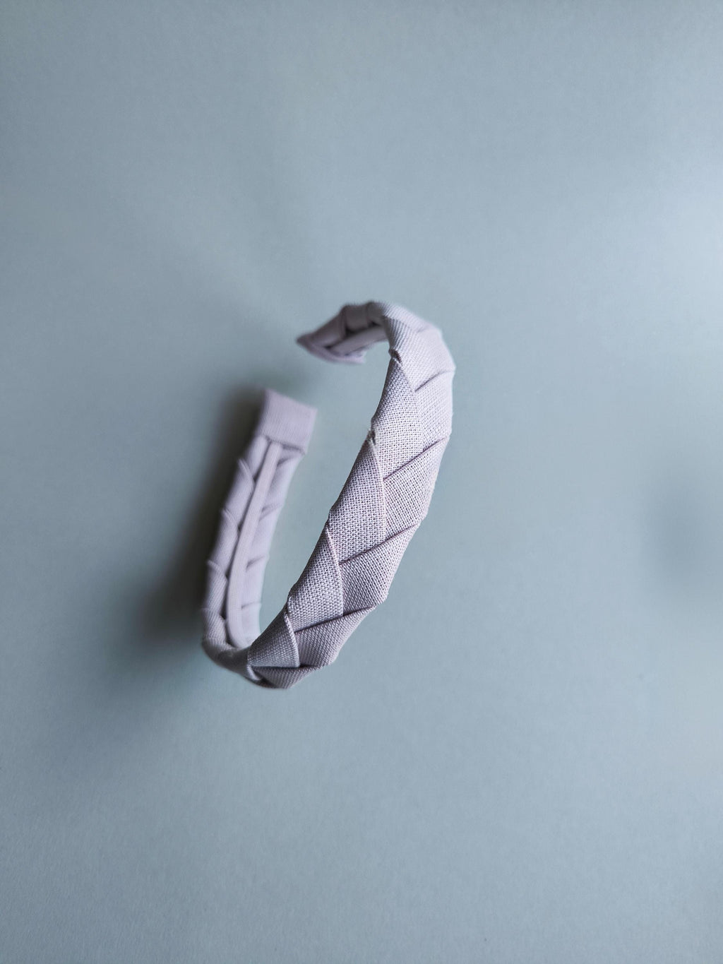 Light Dusty Pink Linen Flat Braided Hairband