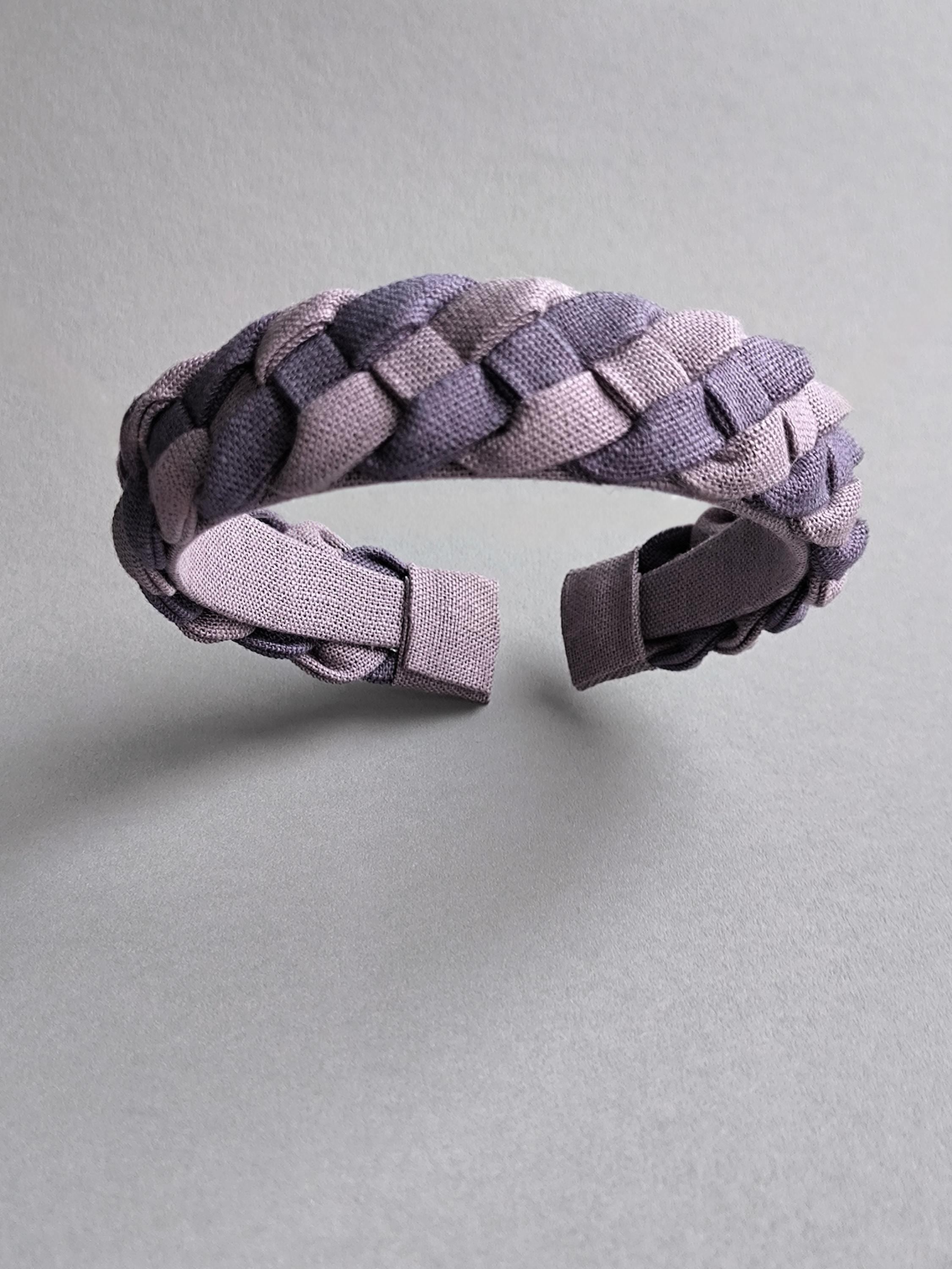 Lavender Linen Braided Hairband