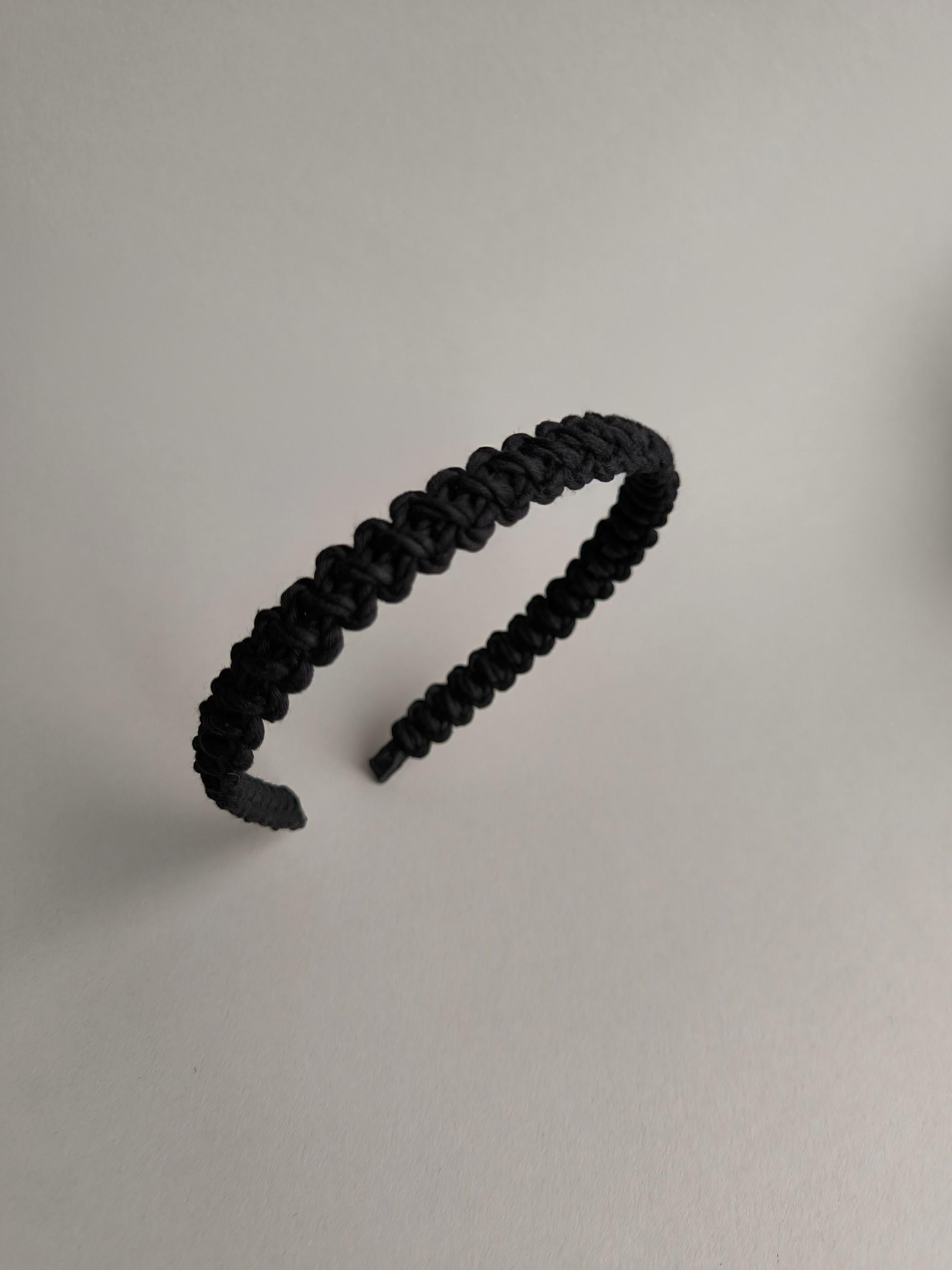 Black Macrame Headband