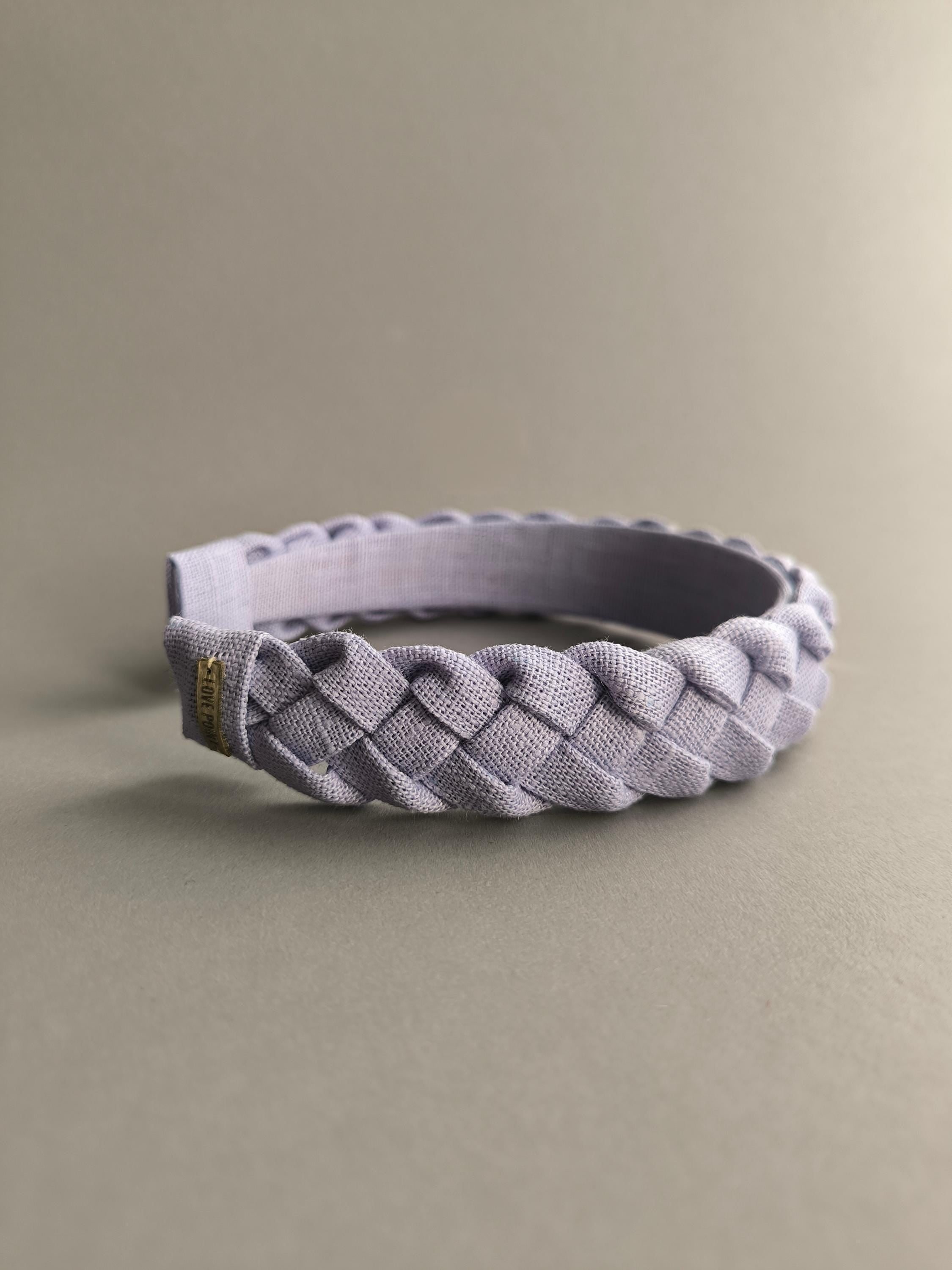 Lilac Linen Braided Hairband