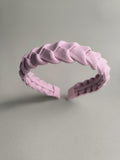 Light Pink Linen Braided Headband