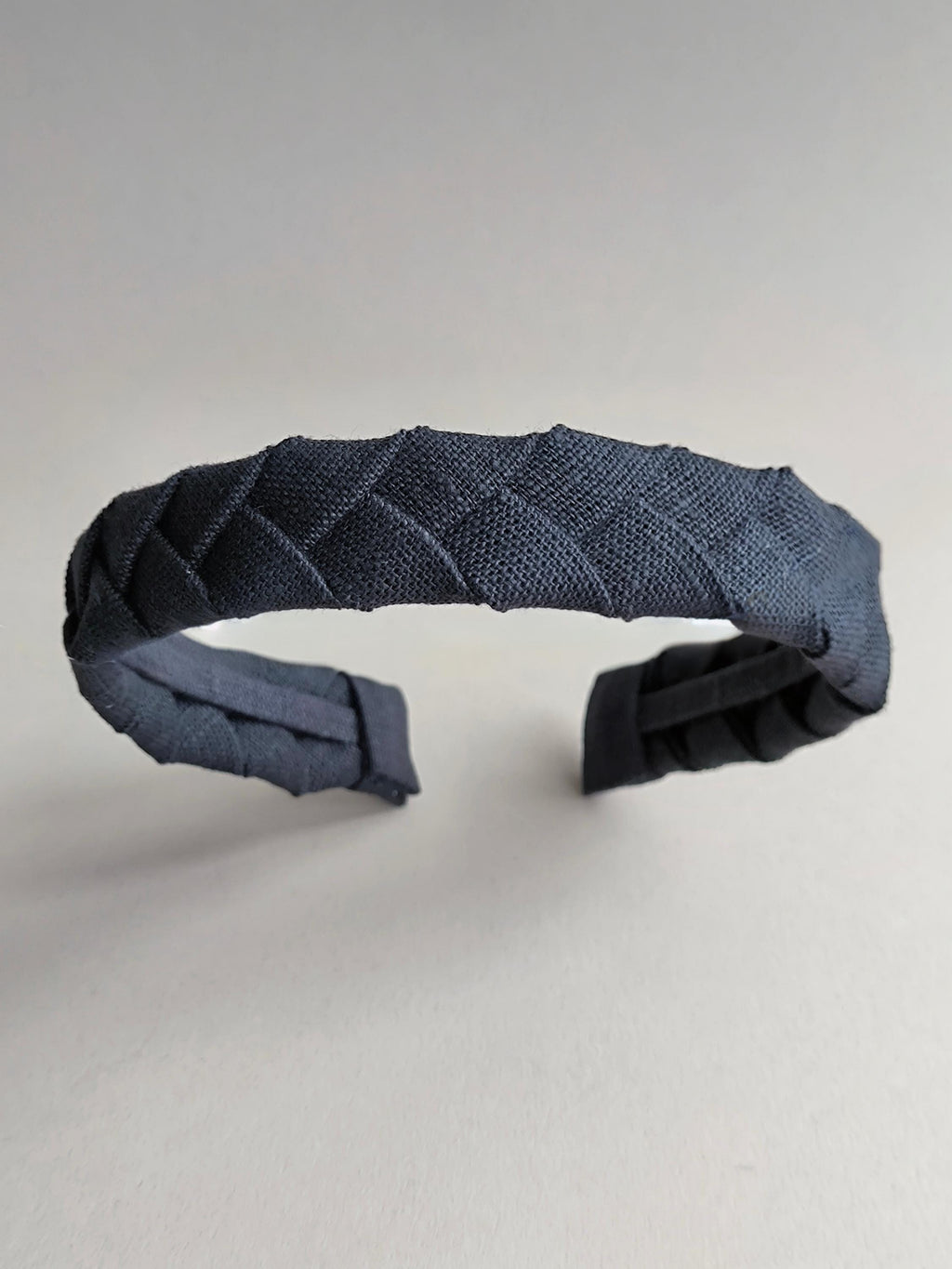 Graphite Linen Flat Braided Hairband