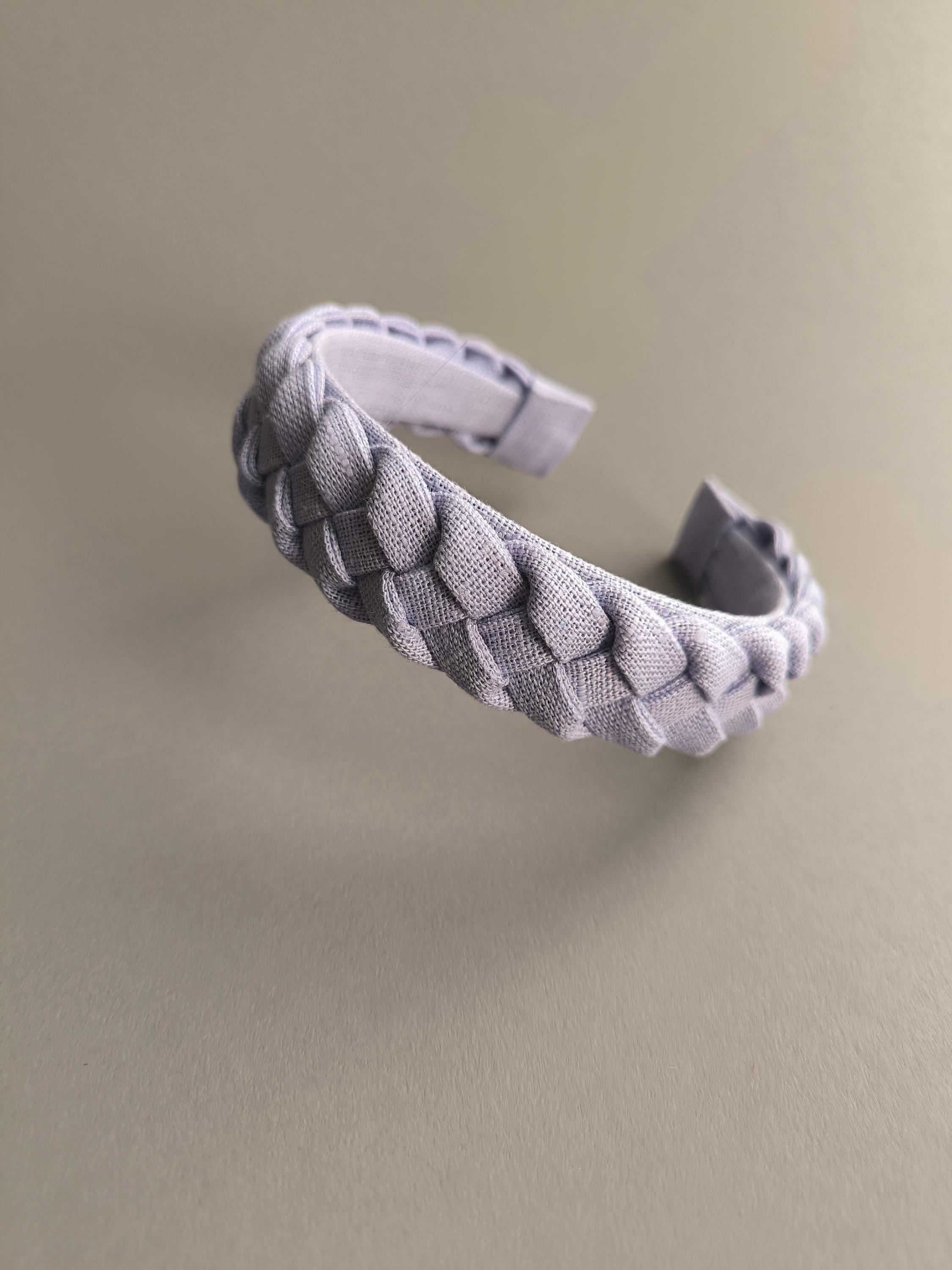 Lilac Linen Braided Hairband