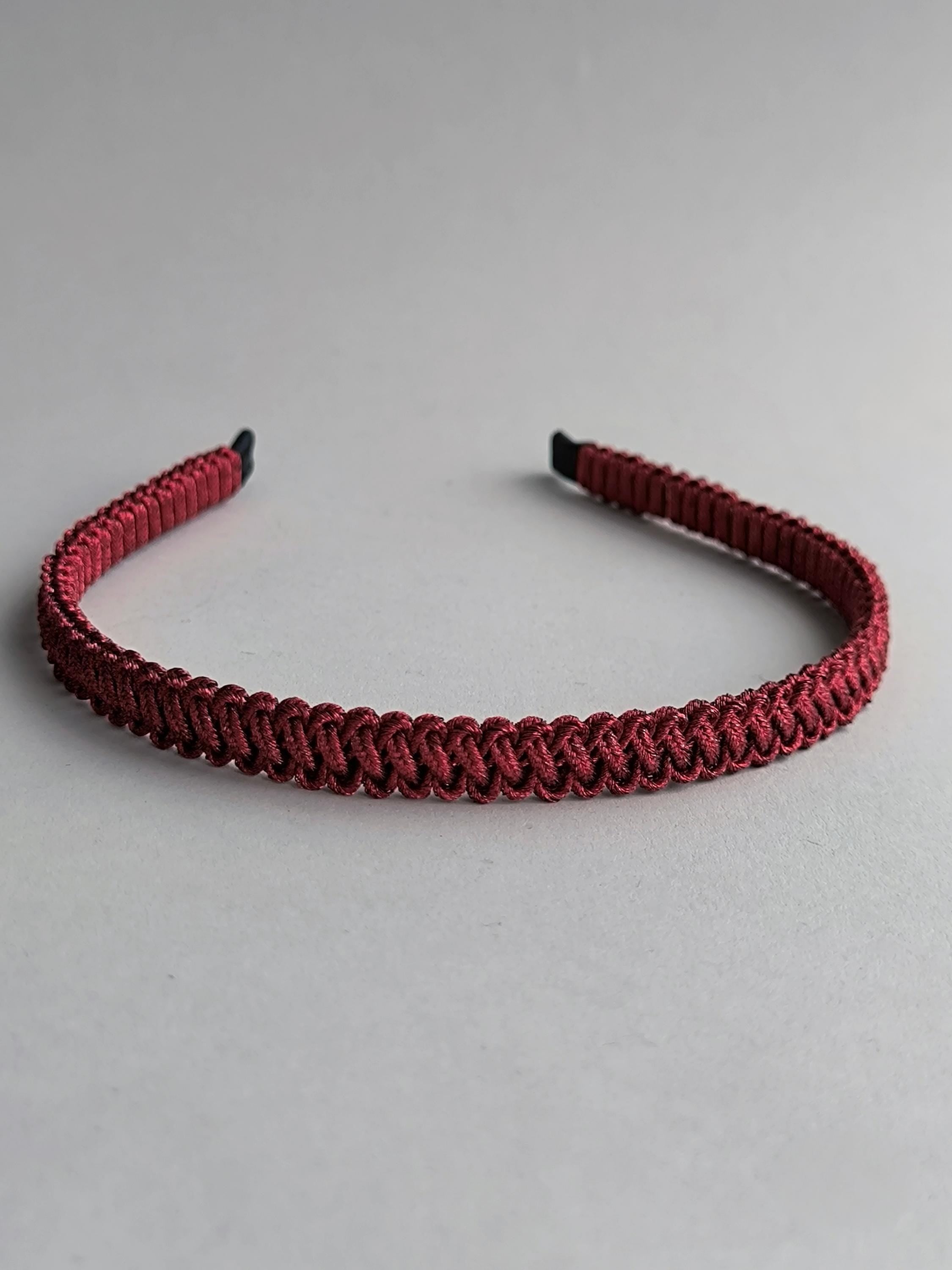 Metallic Red Macrame Headband