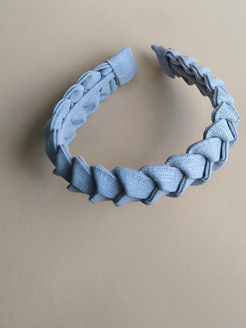 Light Grey Braided Linen Hairband