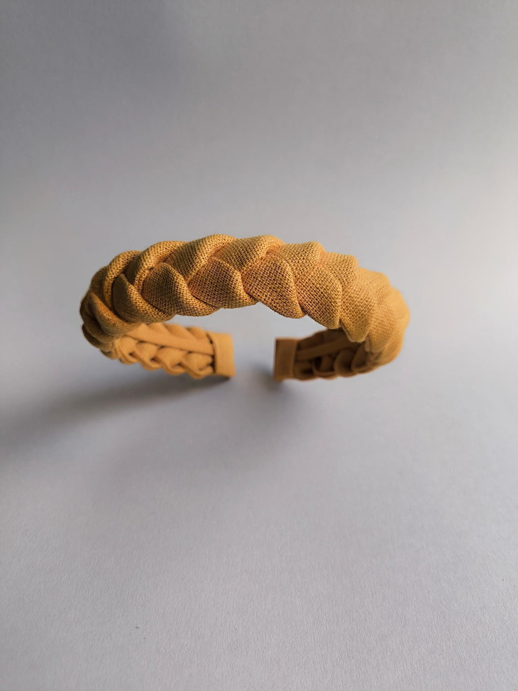 Honey Yellow Linen Braided Headband