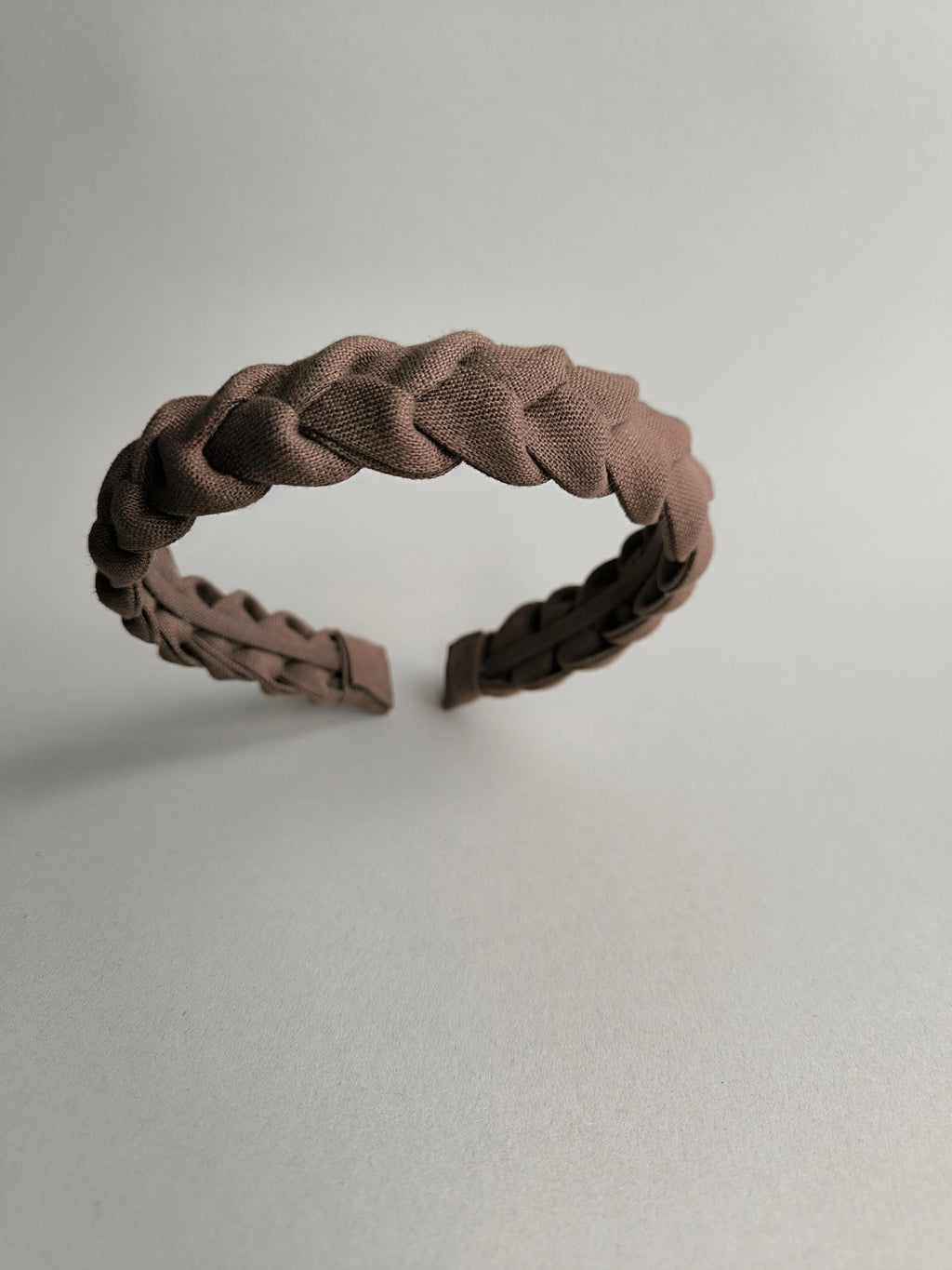 Mocca Linen Braided Hairband