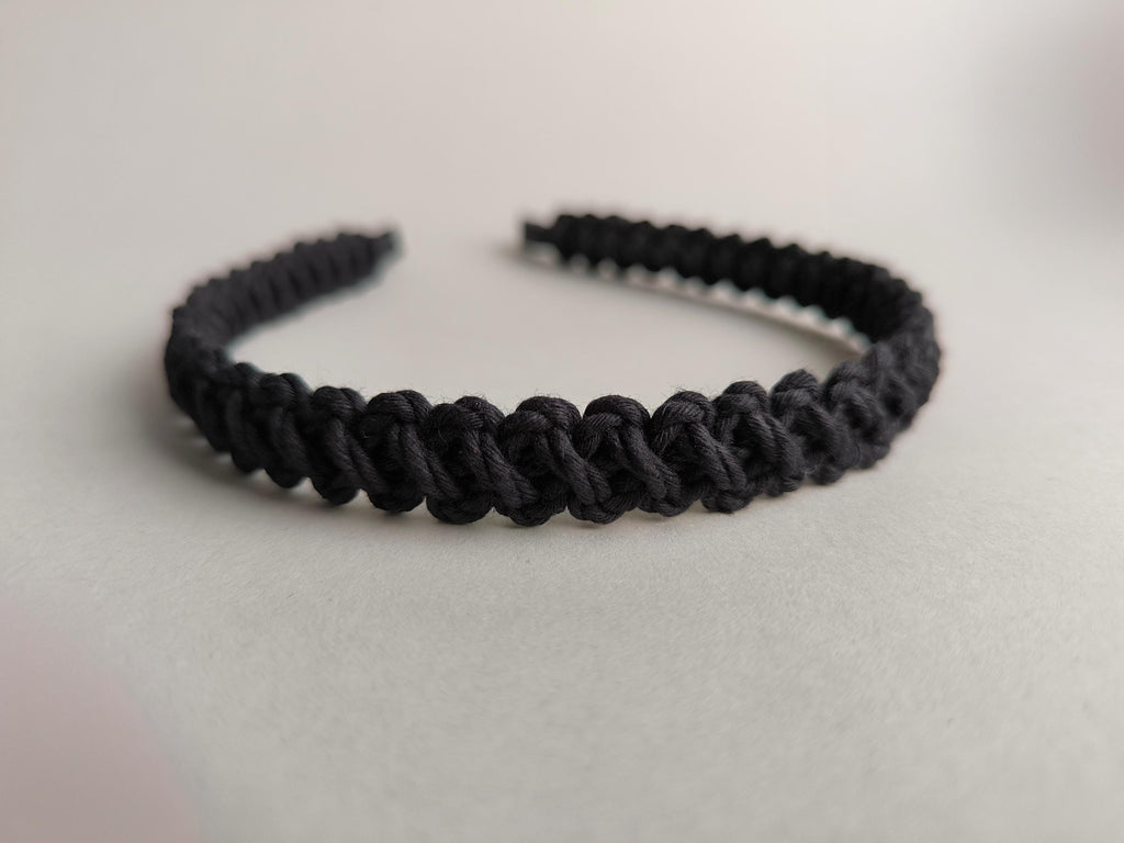 Black Macrame Headband