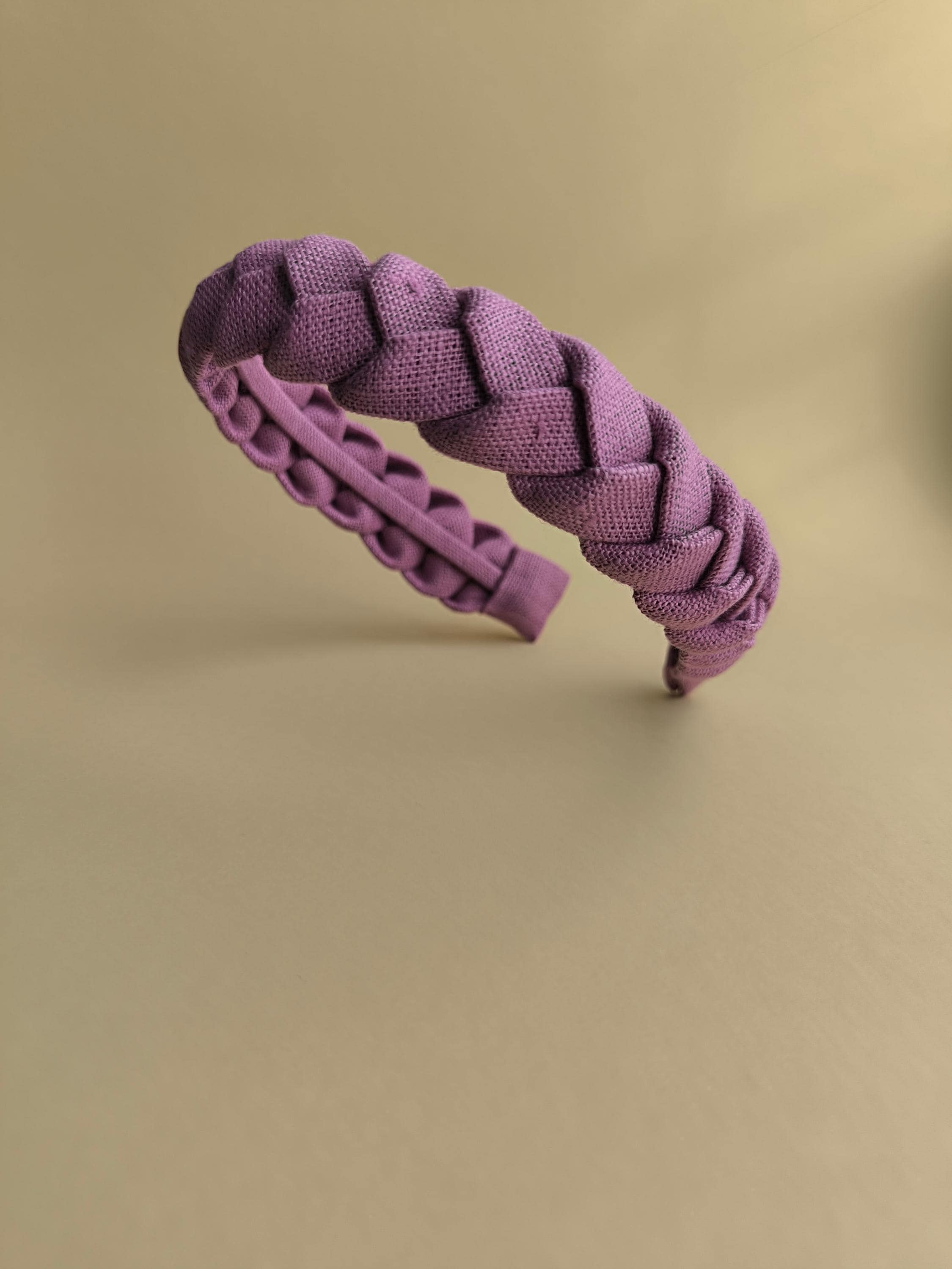 Cherry Blossom Pink Braided Linen Hairband