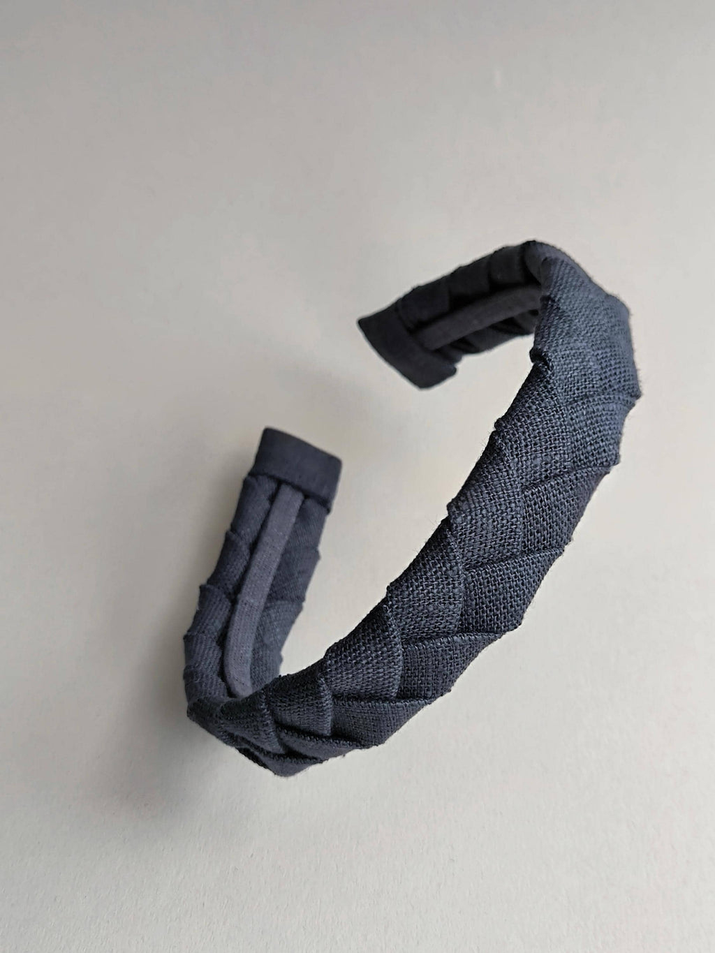 Graphite Linen Flat Braided Hairband