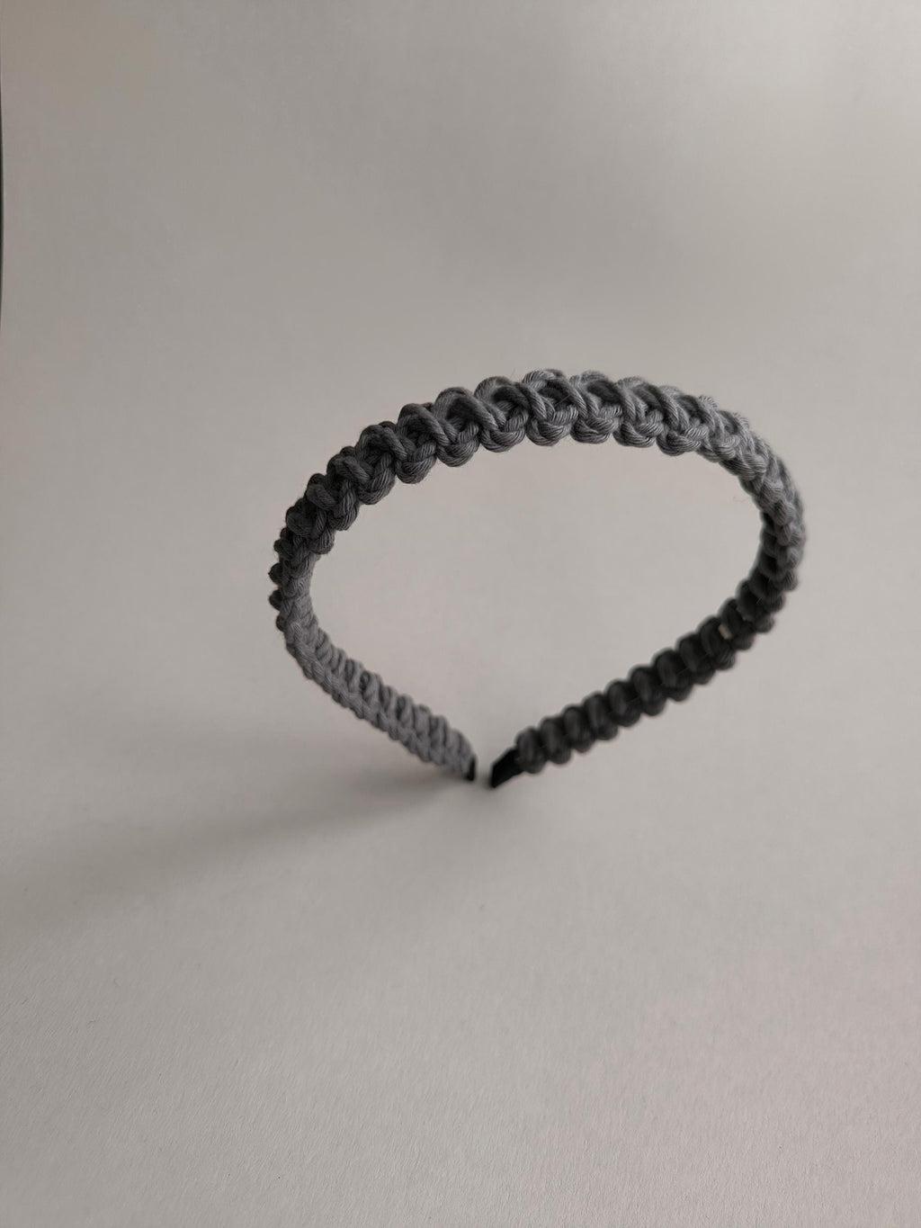 Grey Macrame Headband